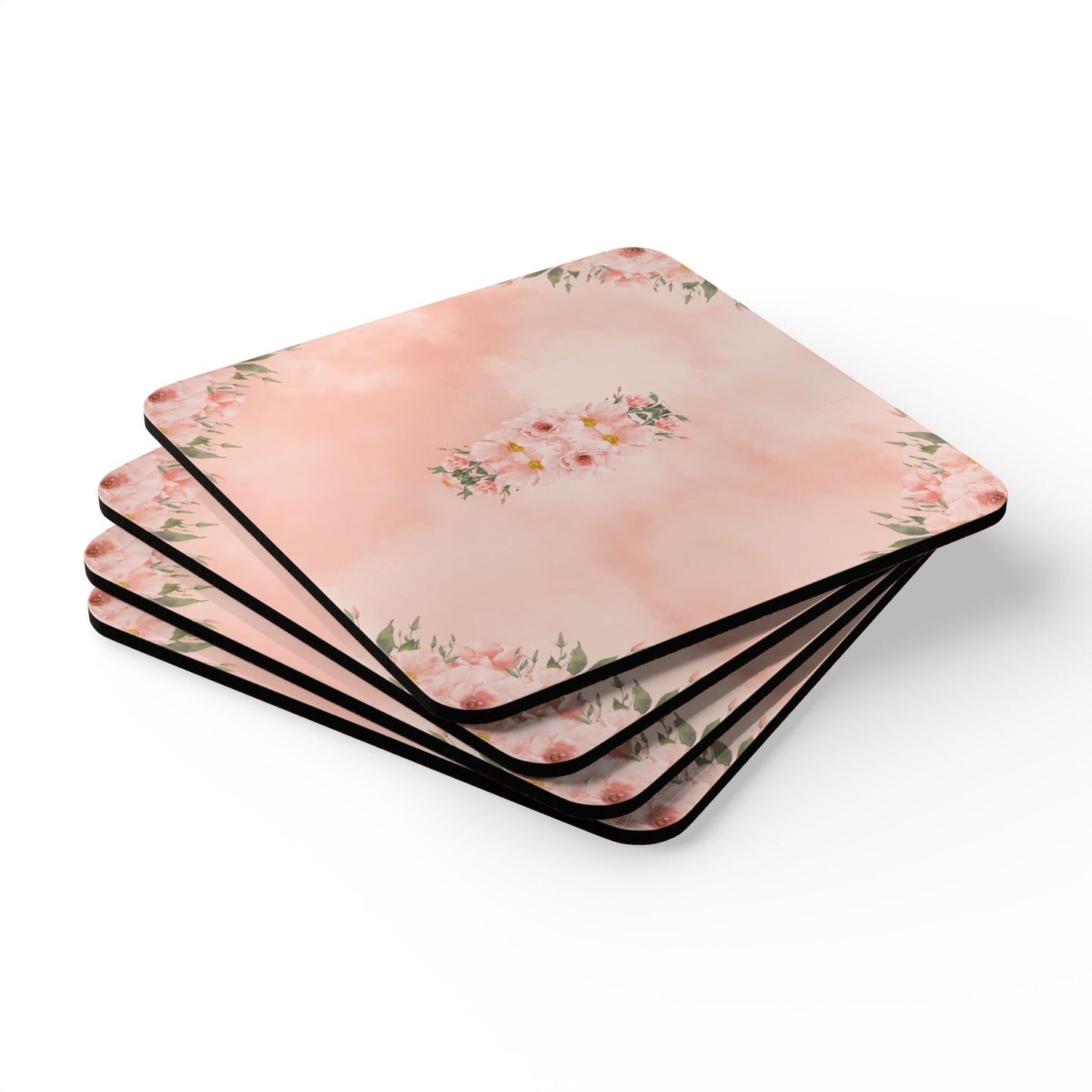 Peachy Keen Corkwood Coaster Set