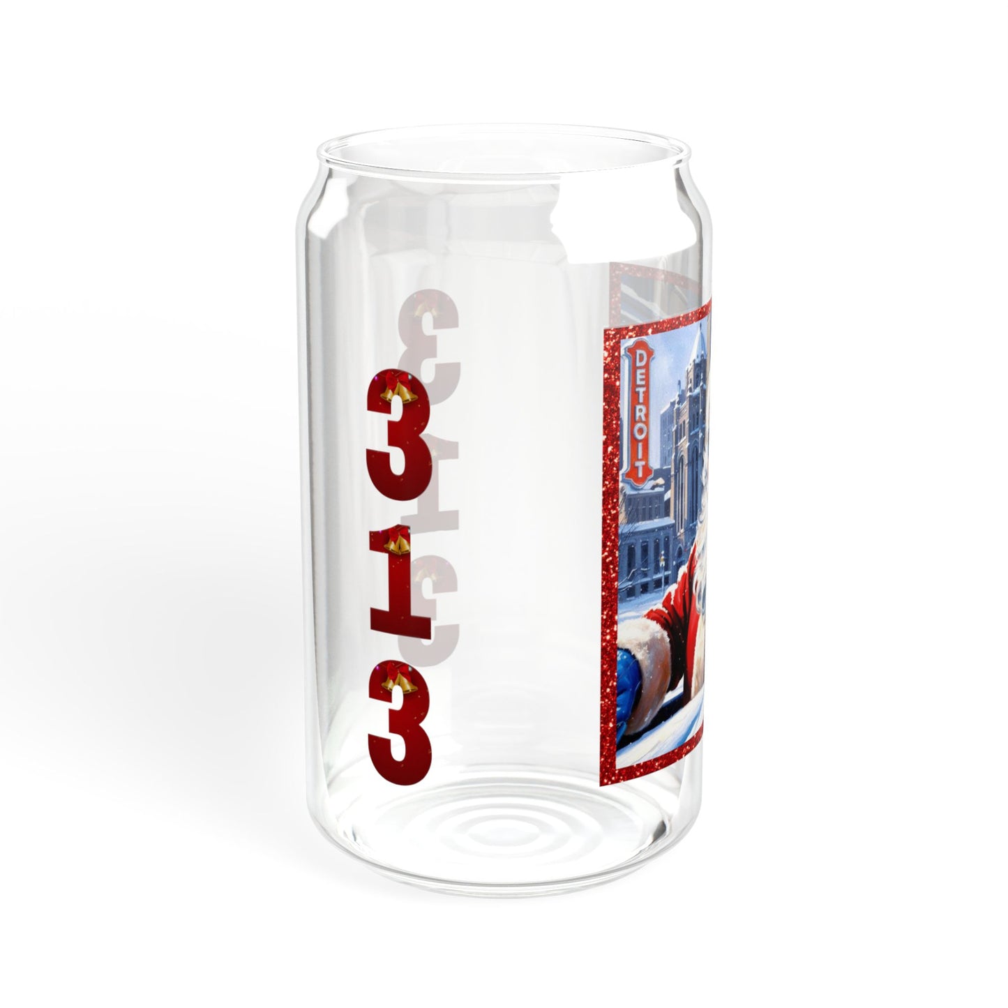 Motor City Santa Sipper Glass, 16oz