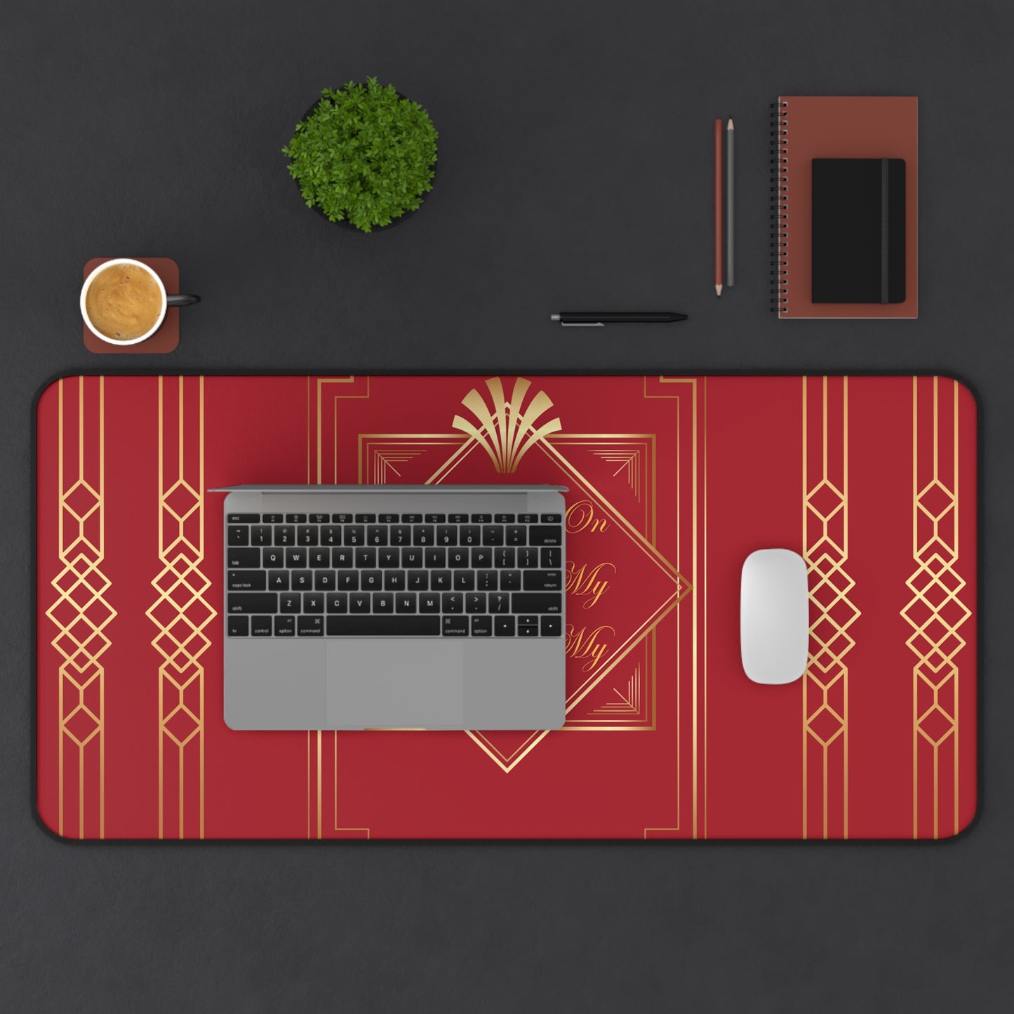Business 2 (Red) Desk Mat