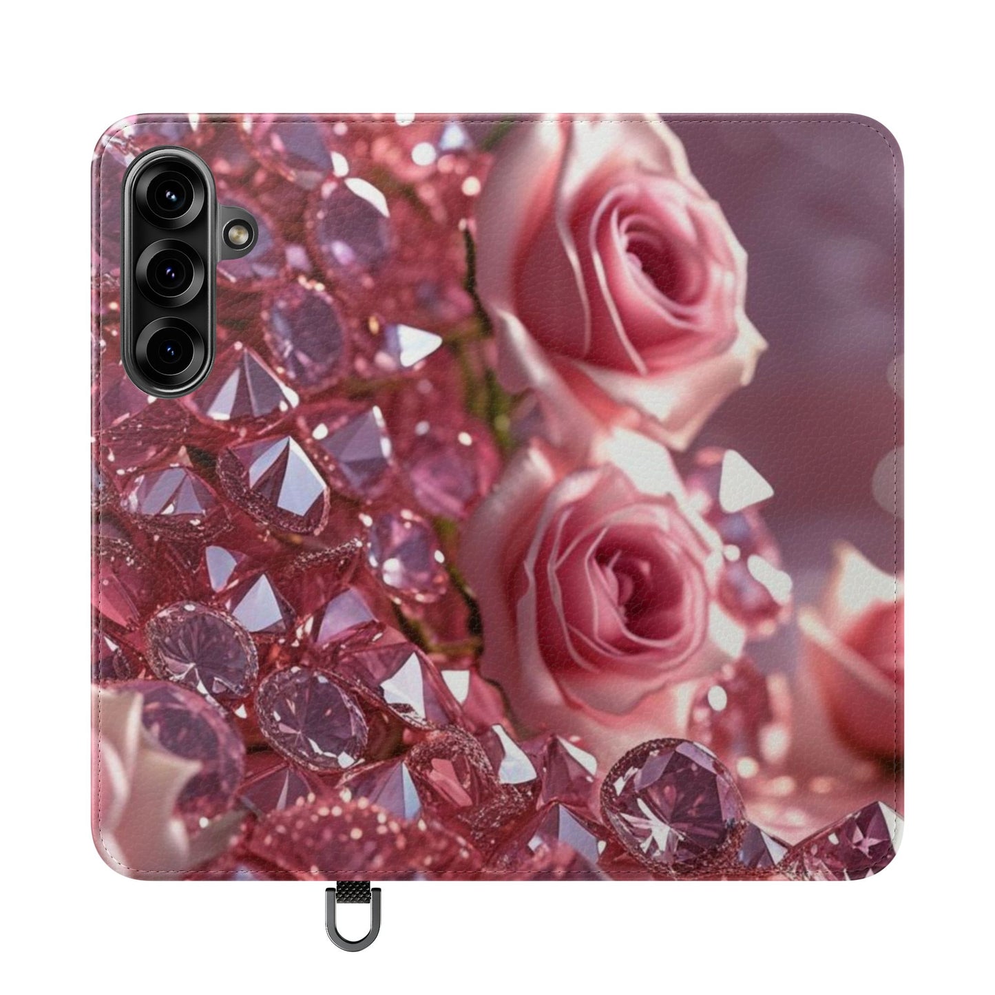 Pink Diamonds & Petals Flip Cases