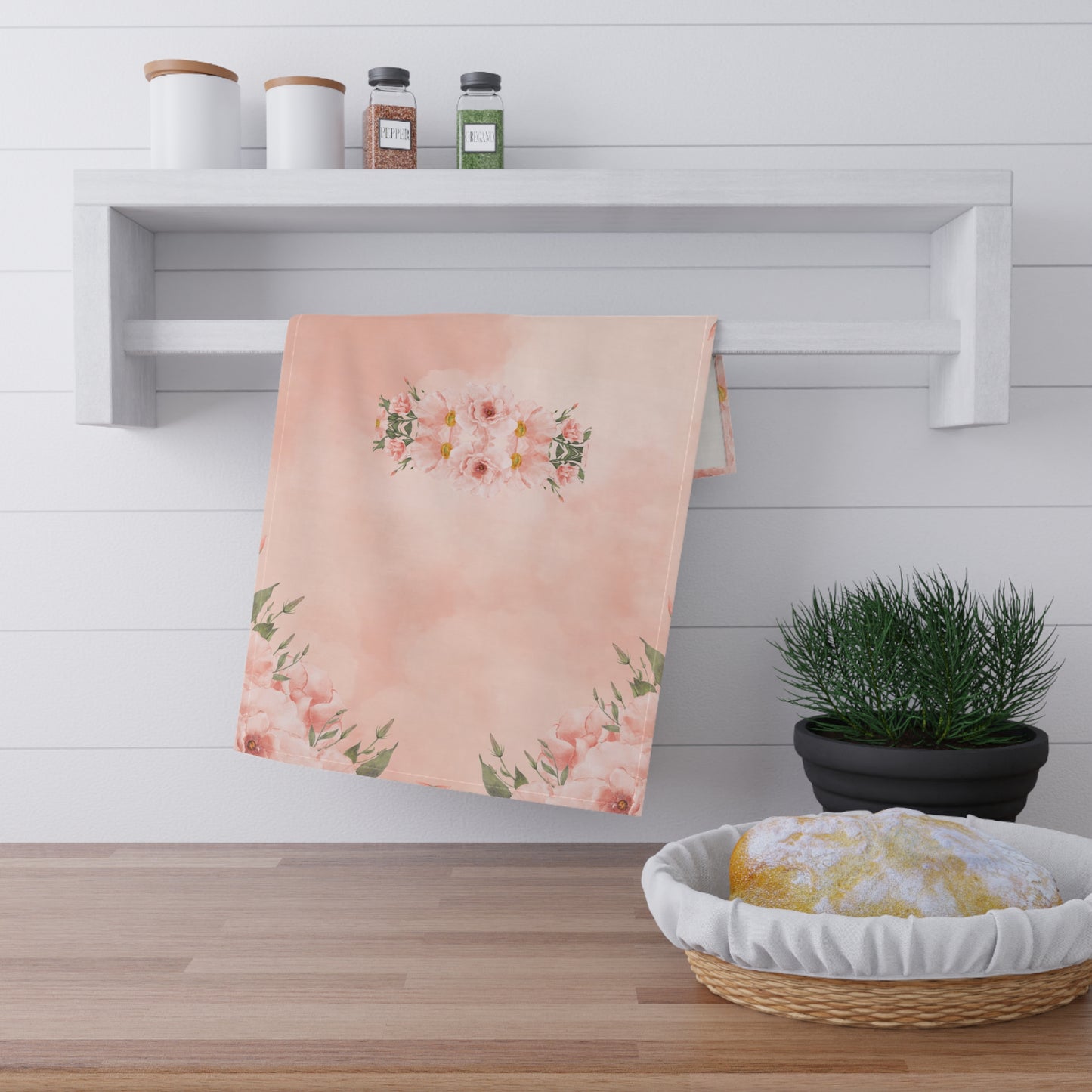 Peachy Keen Tea Towels (cotton, poly)