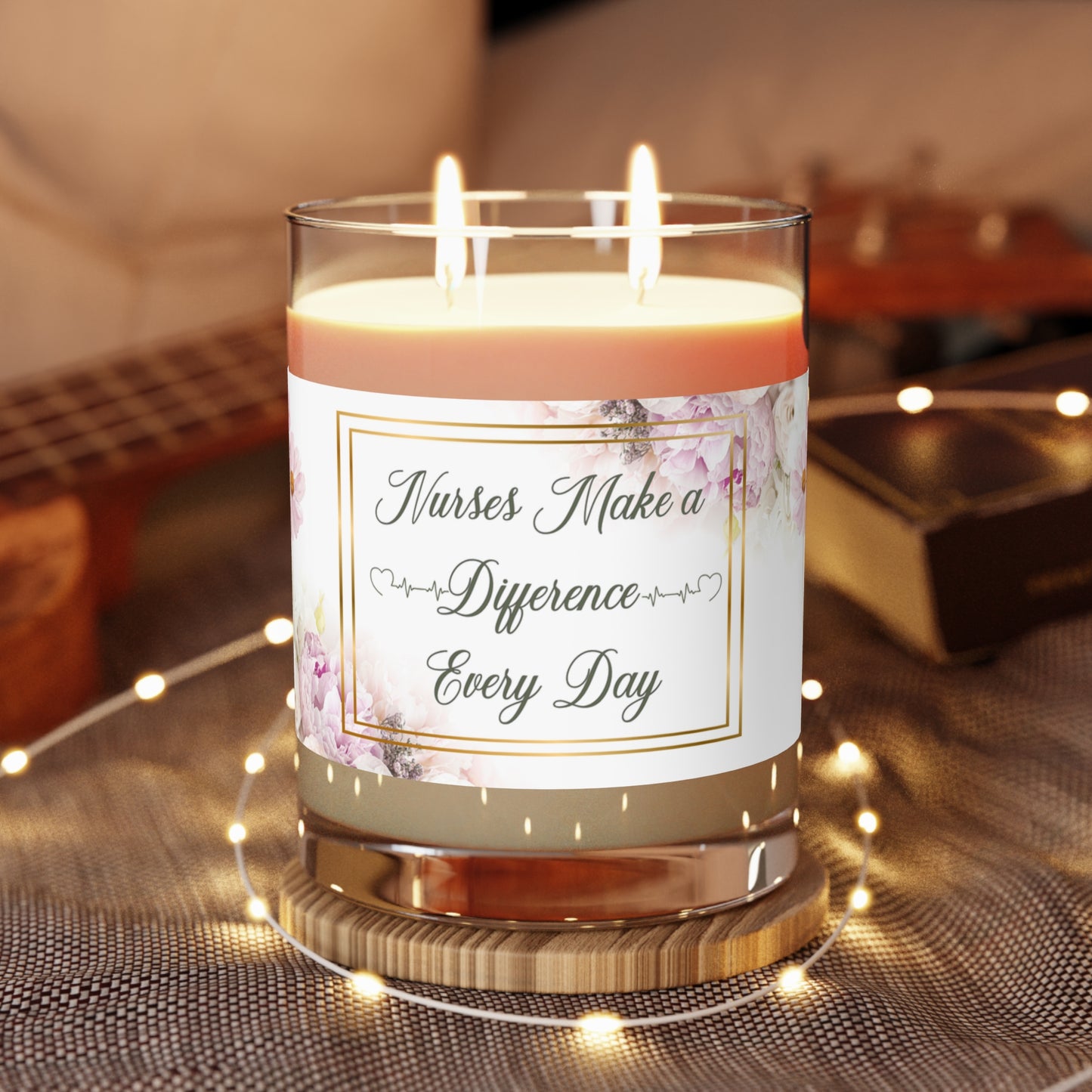 Nurses Make a Difference 2 Scented Candles - Full Glass, 11oz