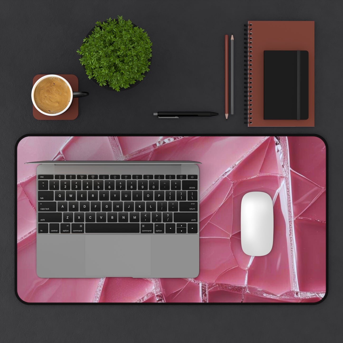 Crack'd (Pink) Desk Mat