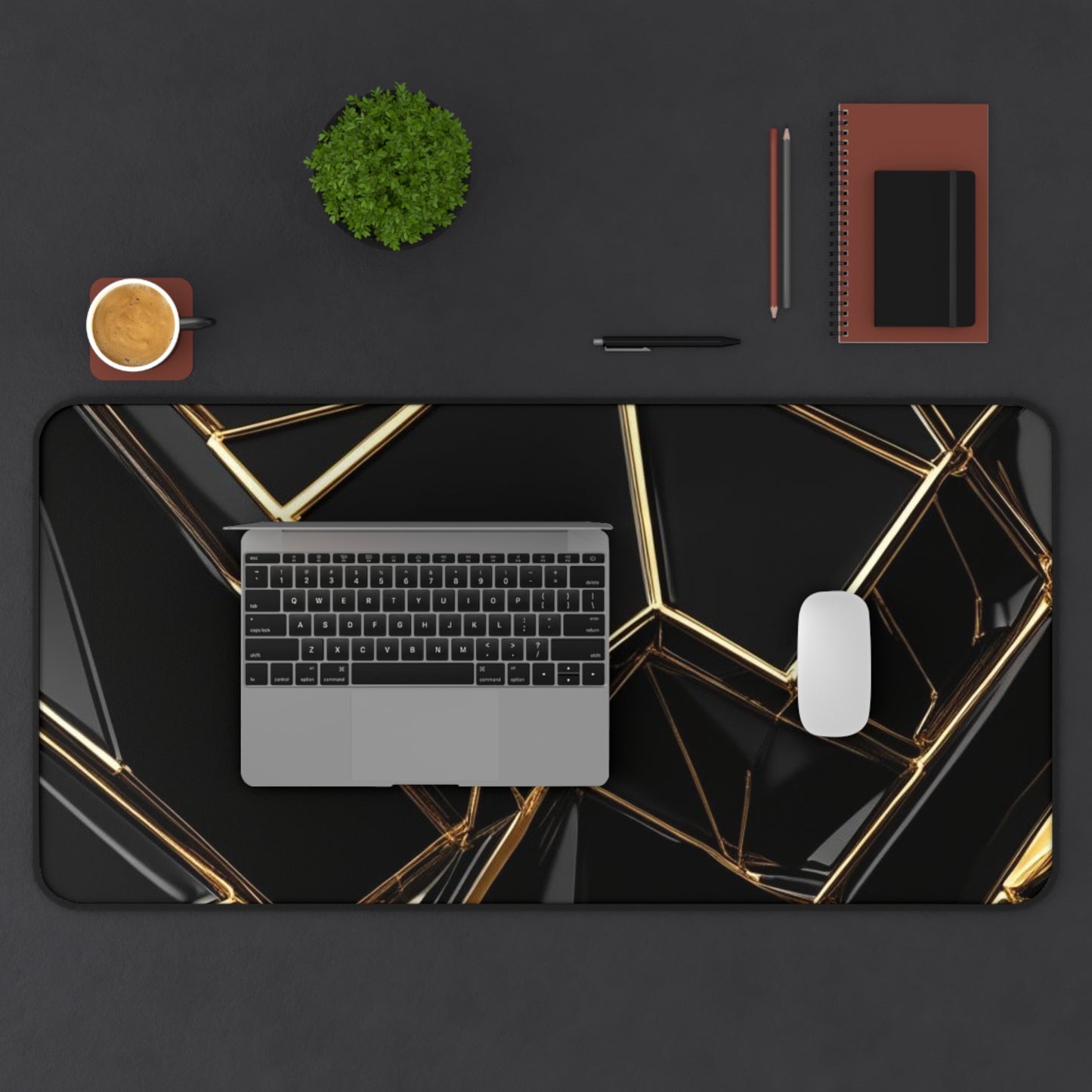 Obsidian Luxe Desk Mat