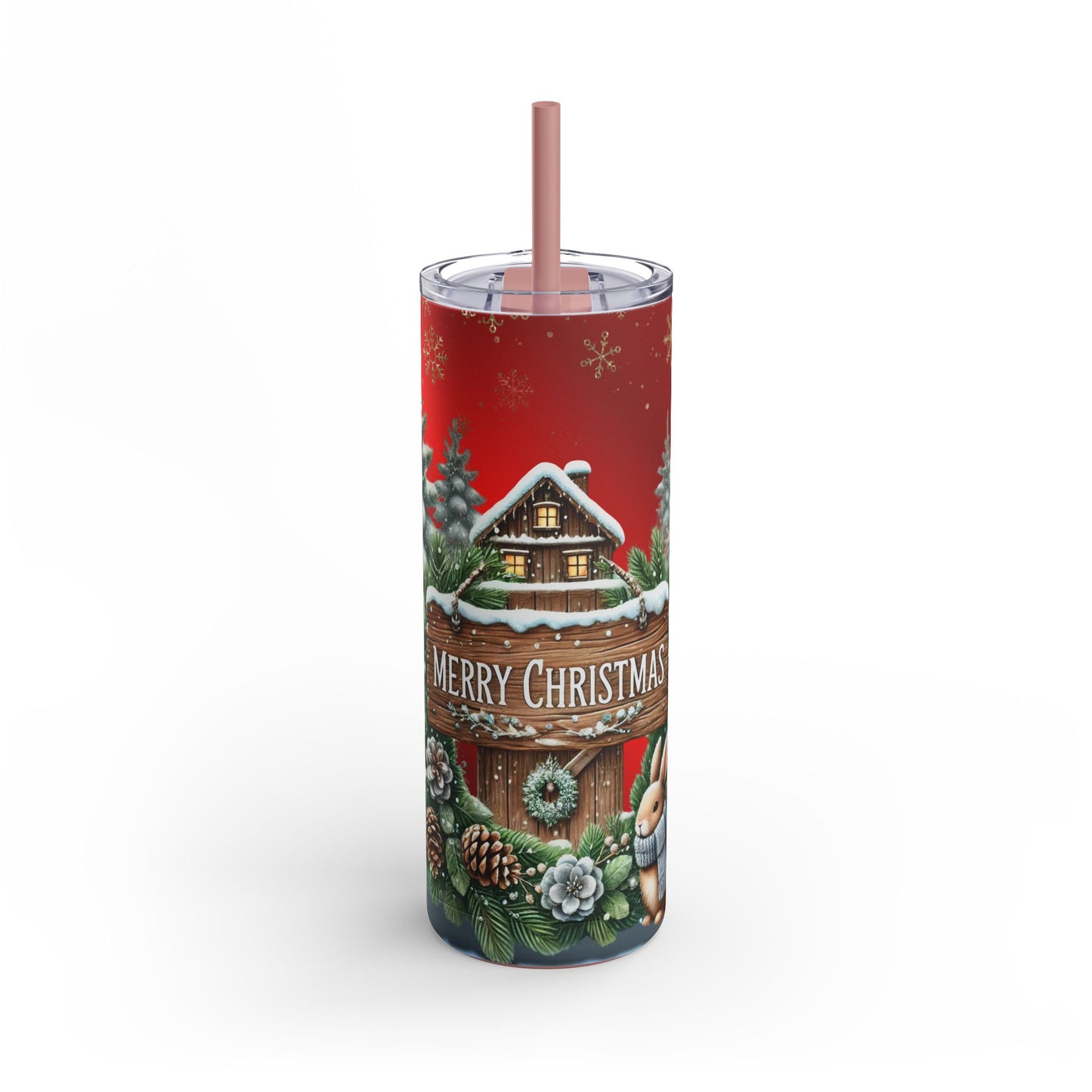 Merry Christmas Maars Maker Skinny Matte Tumbler, 20oz