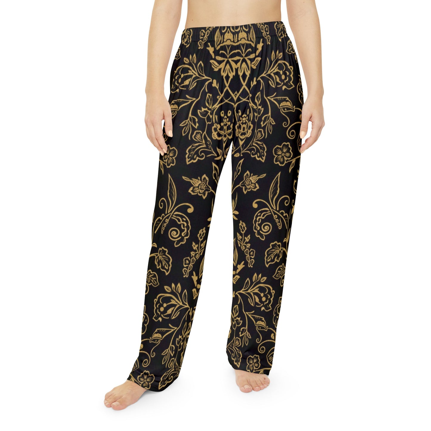 Midnight Filigree Women's Pajama Pants (AOP)