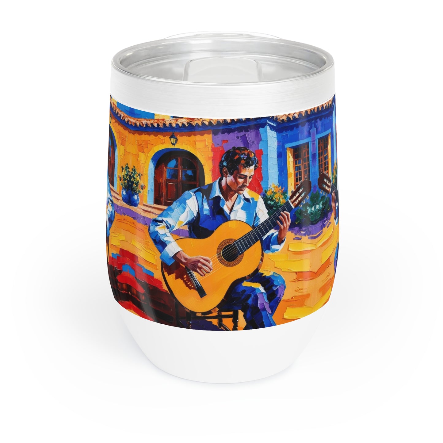 Spanish Guitar Chill Wine Tumbler