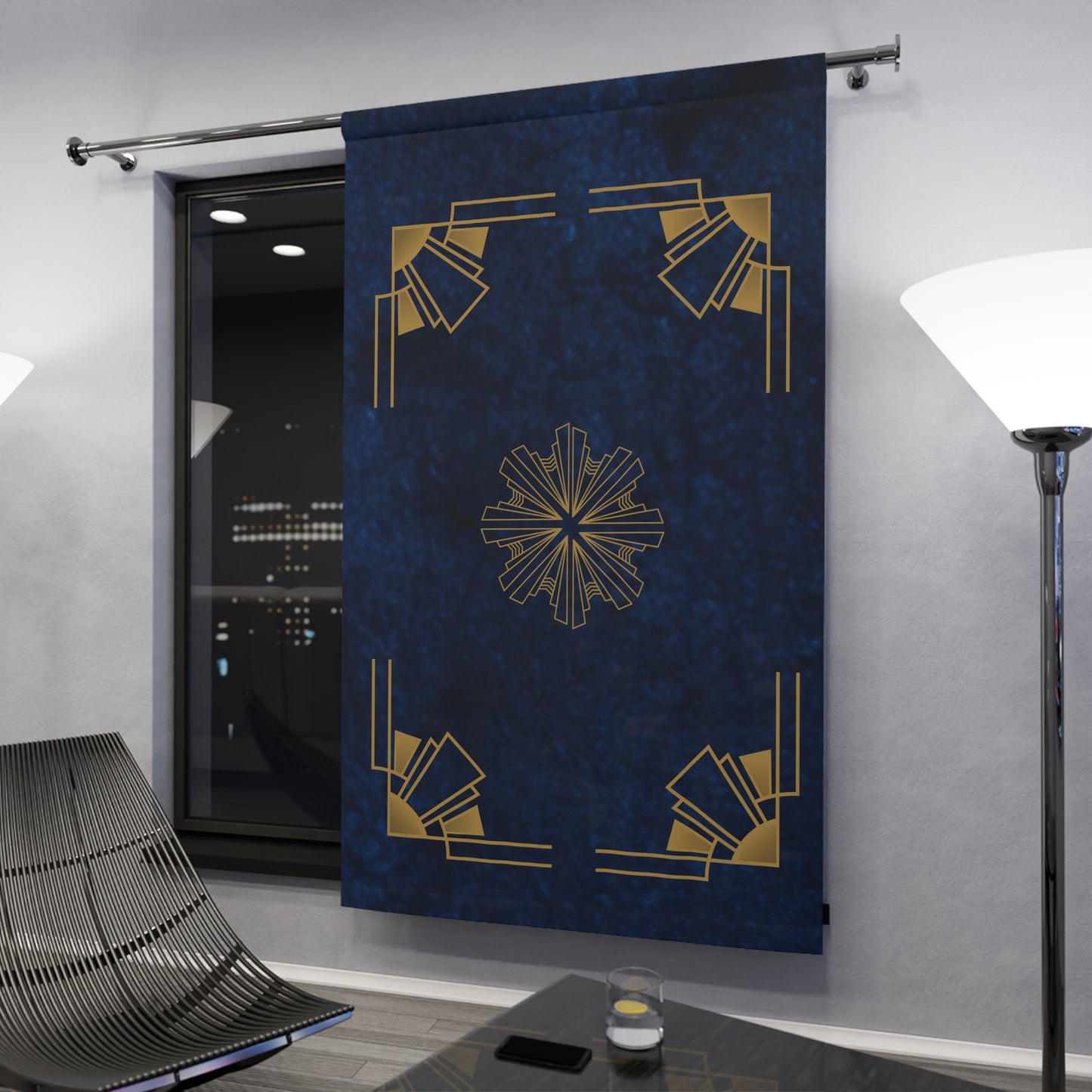 Midnight Luxe (Cobalt Blue) Blackout Window Curtains (1 Piece)