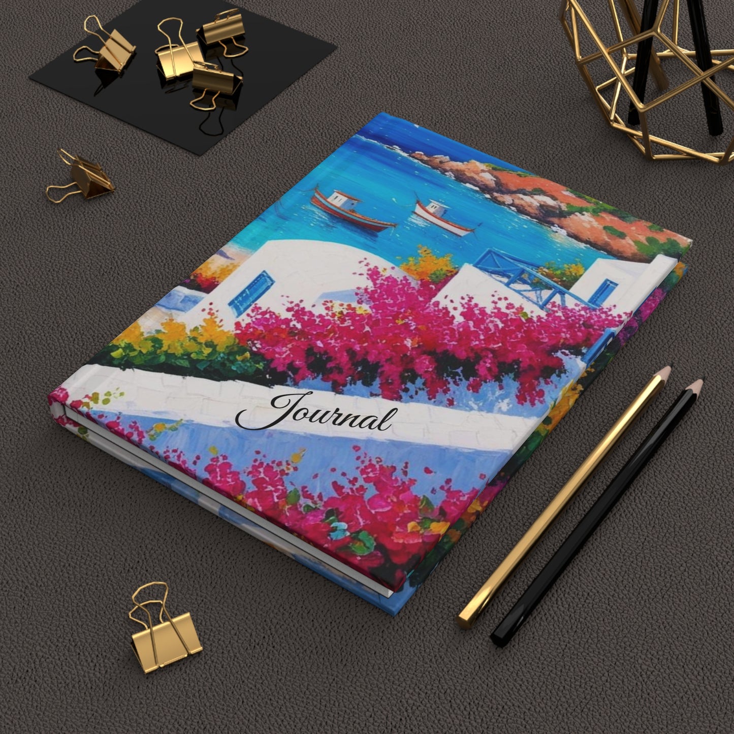 Grecian Seaside Hardcover Journal Matte