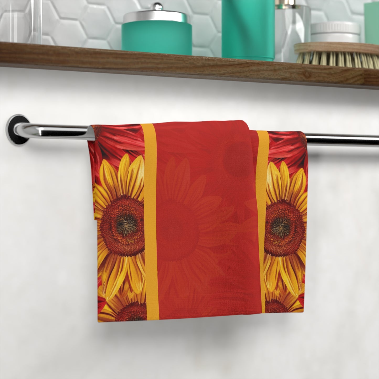 Crimson Gold Face Towel