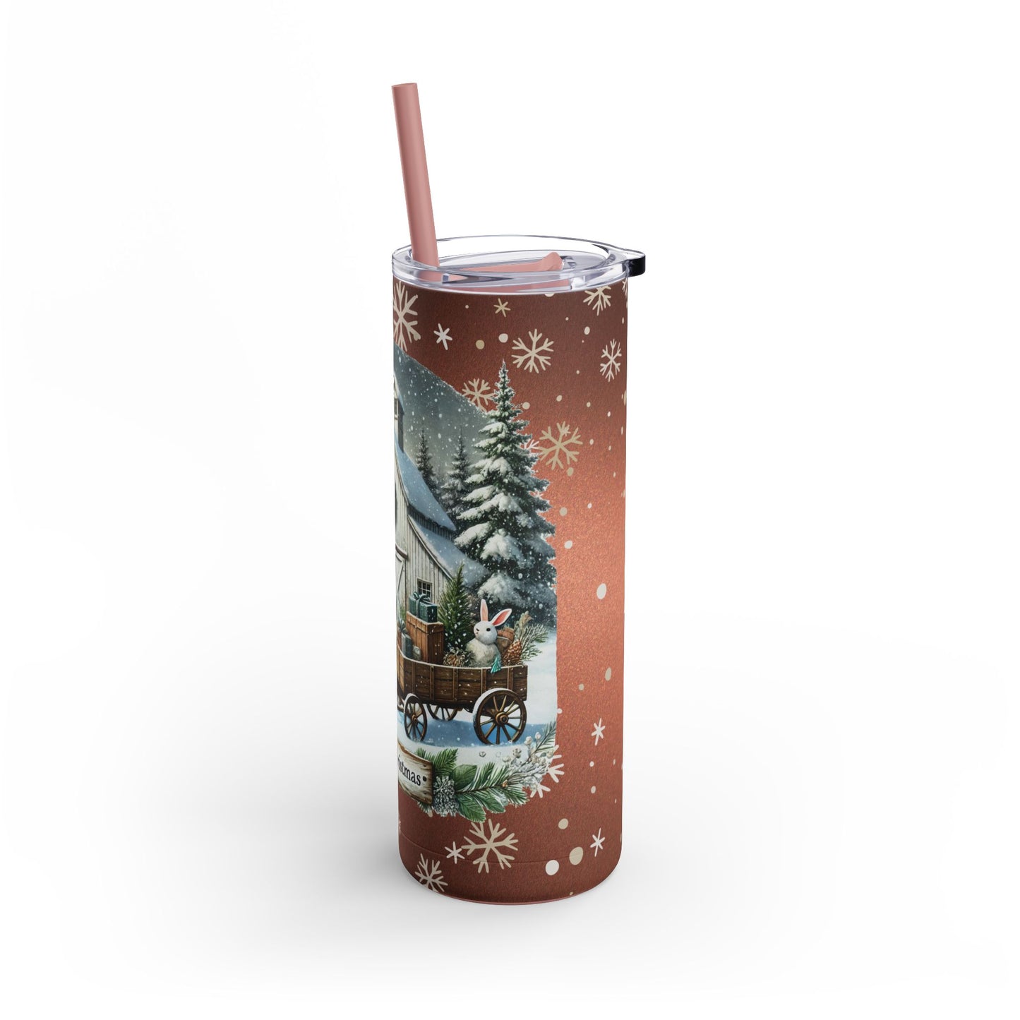 Merry Christmas 2 Maars Maker Skinny Matte Tumbler, 20oz