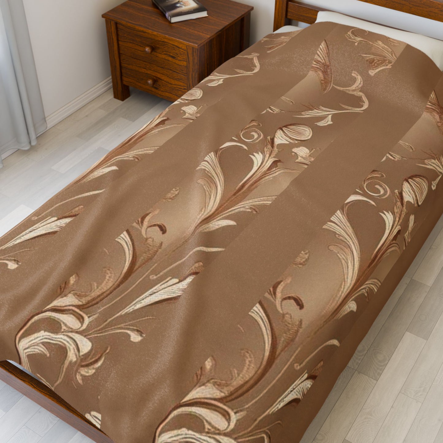 Mocha Bliss Velveteen Plush Blanket
