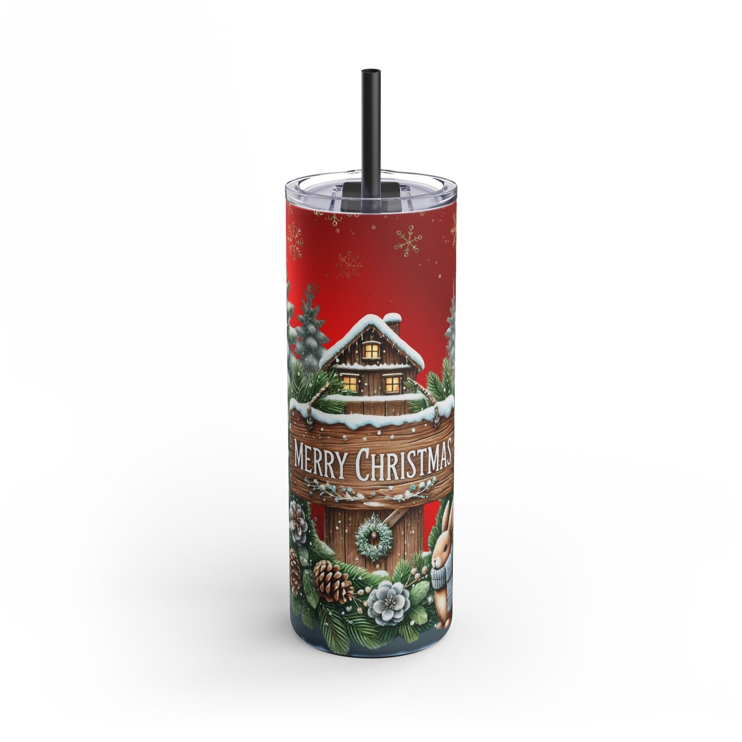 Merry Christmas Maars Maker Skinny Matte Tumbler, 20oz
