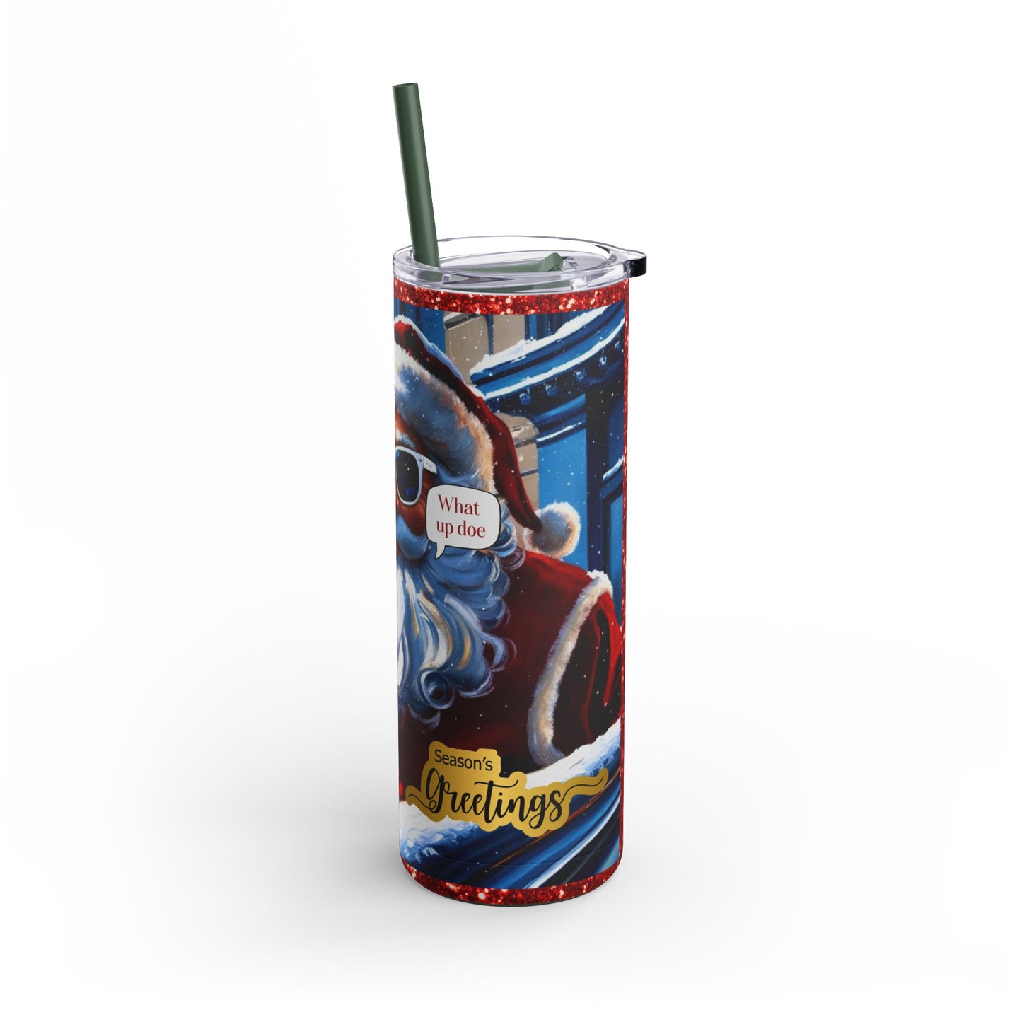 Motor City Santa Maars Maker Skinny Matte Tumbler, 20oz