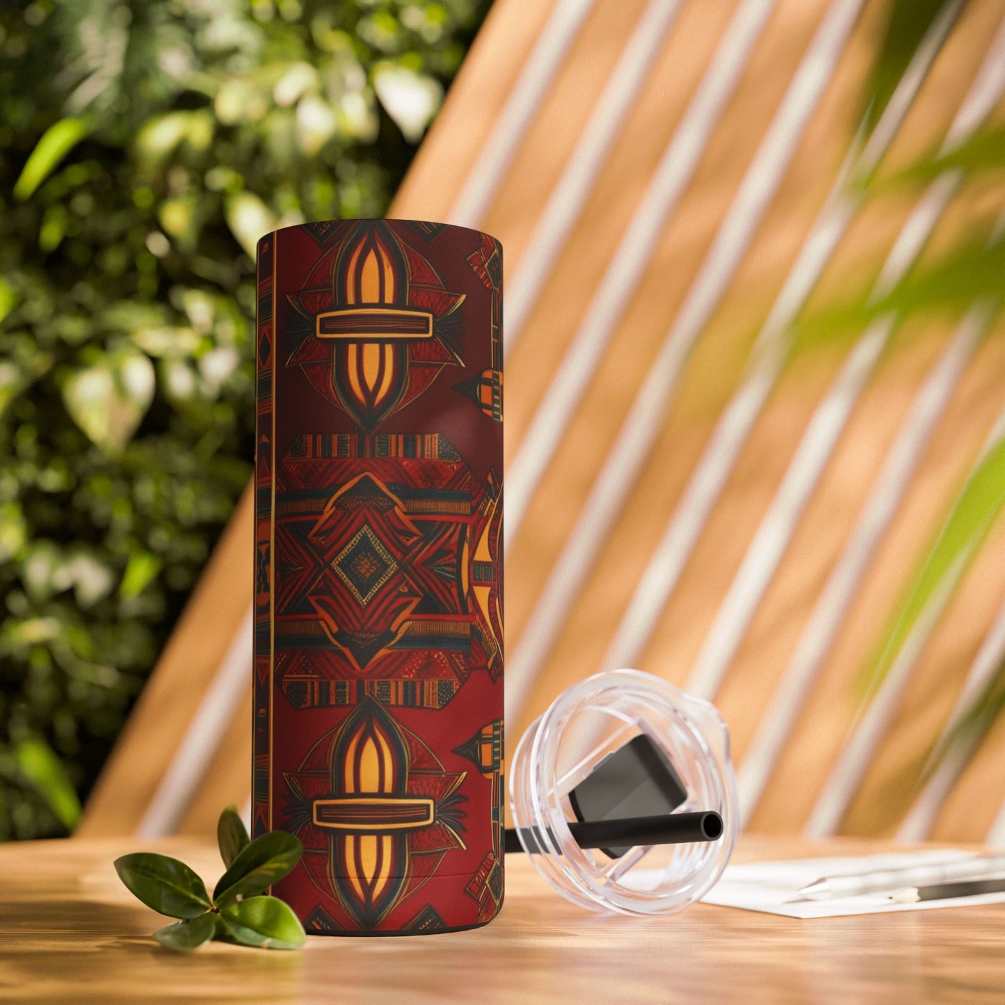 African Canvas 1 Maars Maker Skinny Matte Tumbler, 20oz