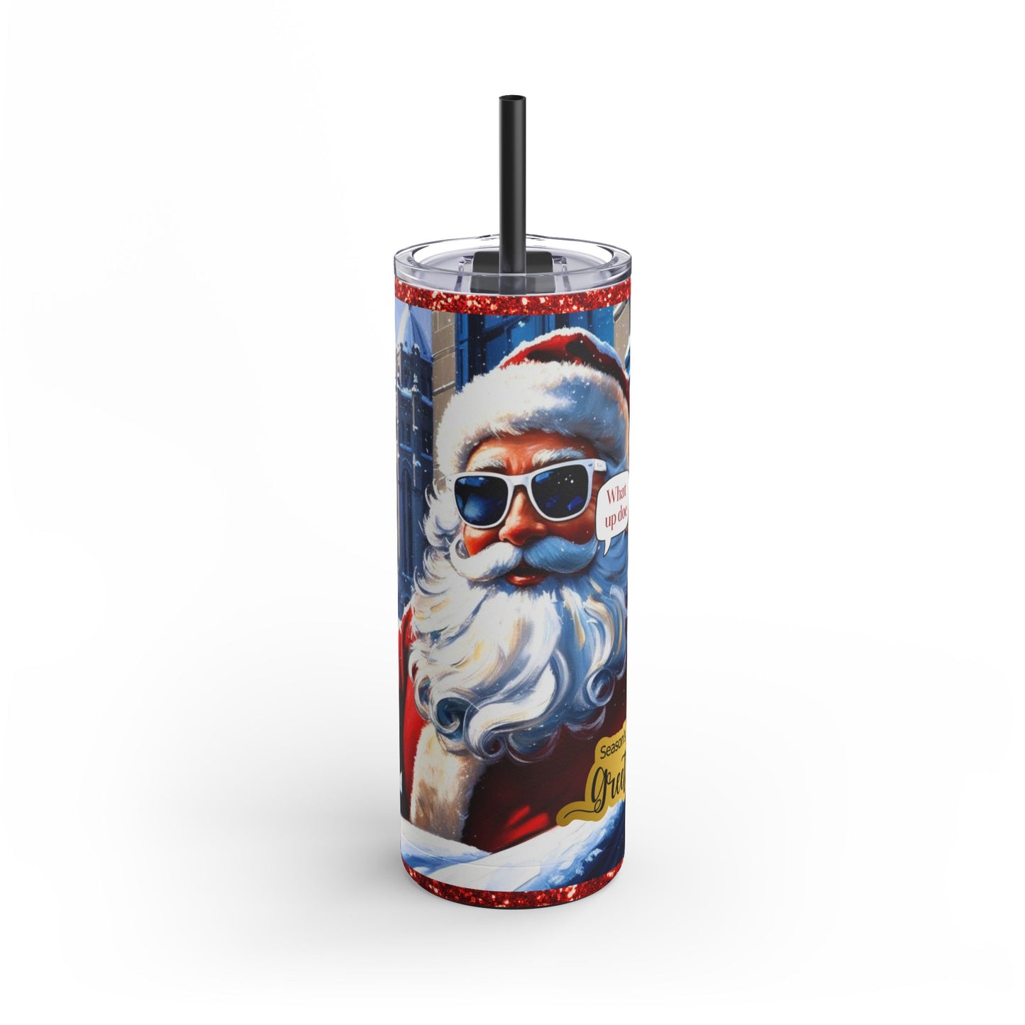 Motor City Santa Maars Maker Skinny Matte Tumbler, 20oz