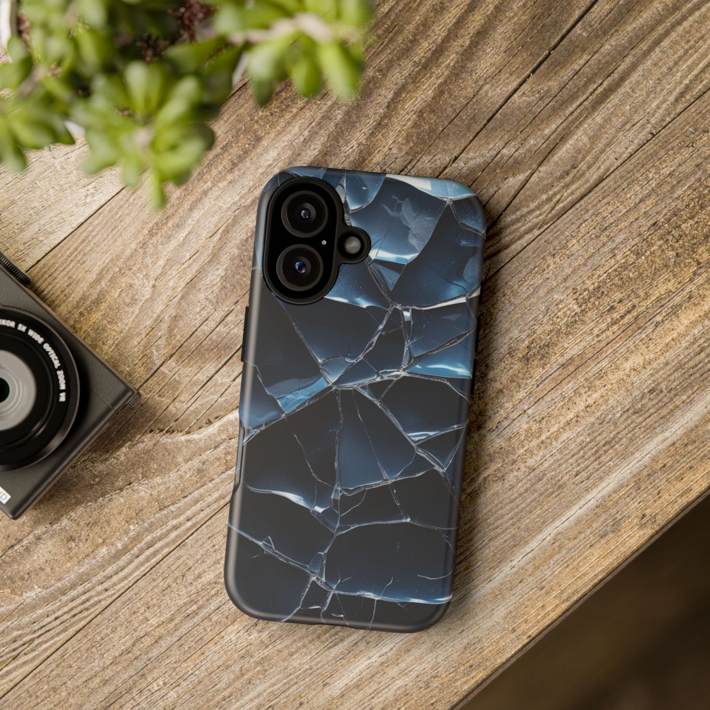 Crack'd (Dark Blue) Tough Cases