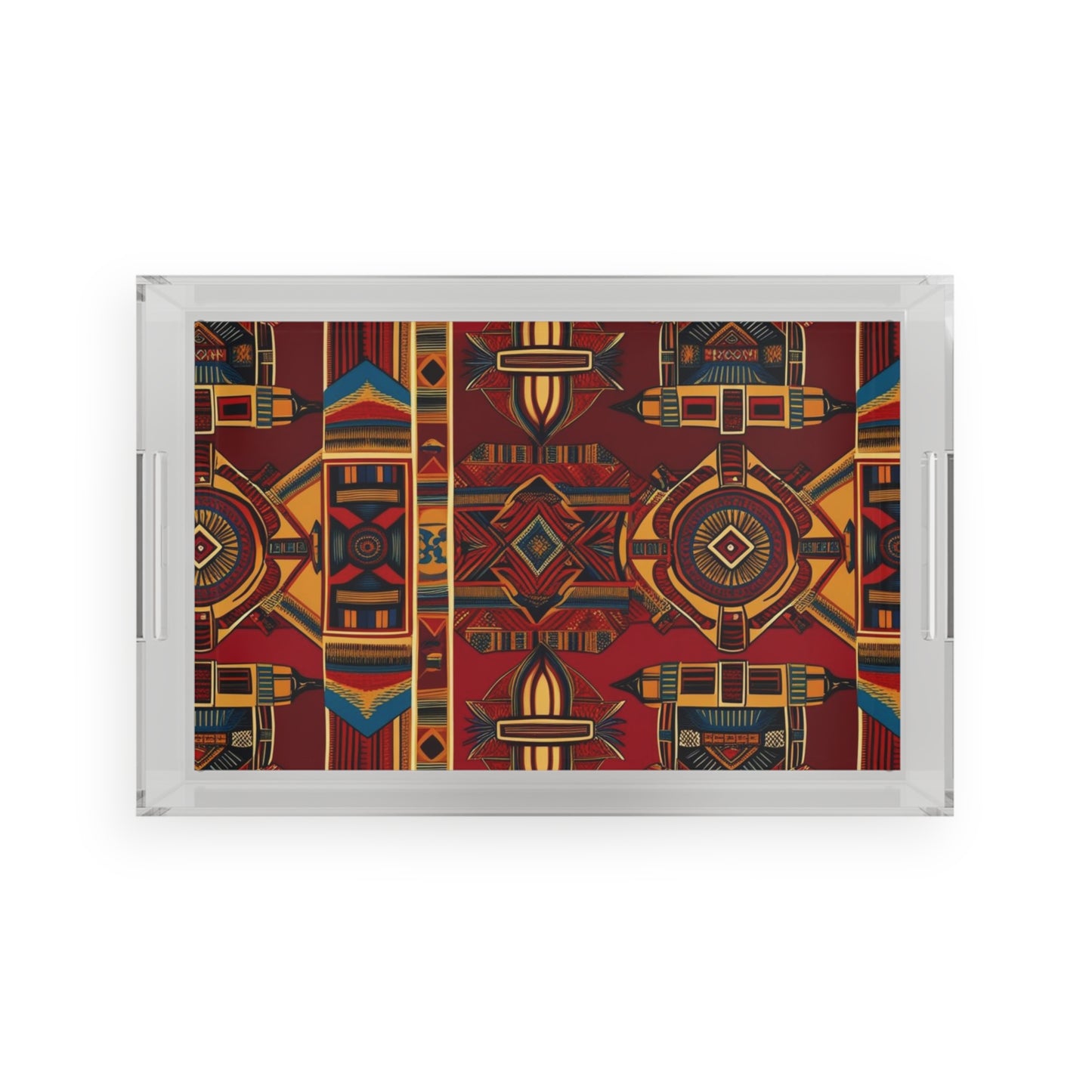 African Canvas 1 Acrylic Serving Tray