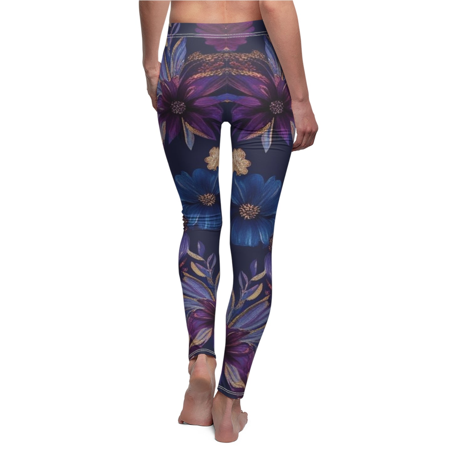 Floral Women's Cut & Sew Casual Leggings (AOP)