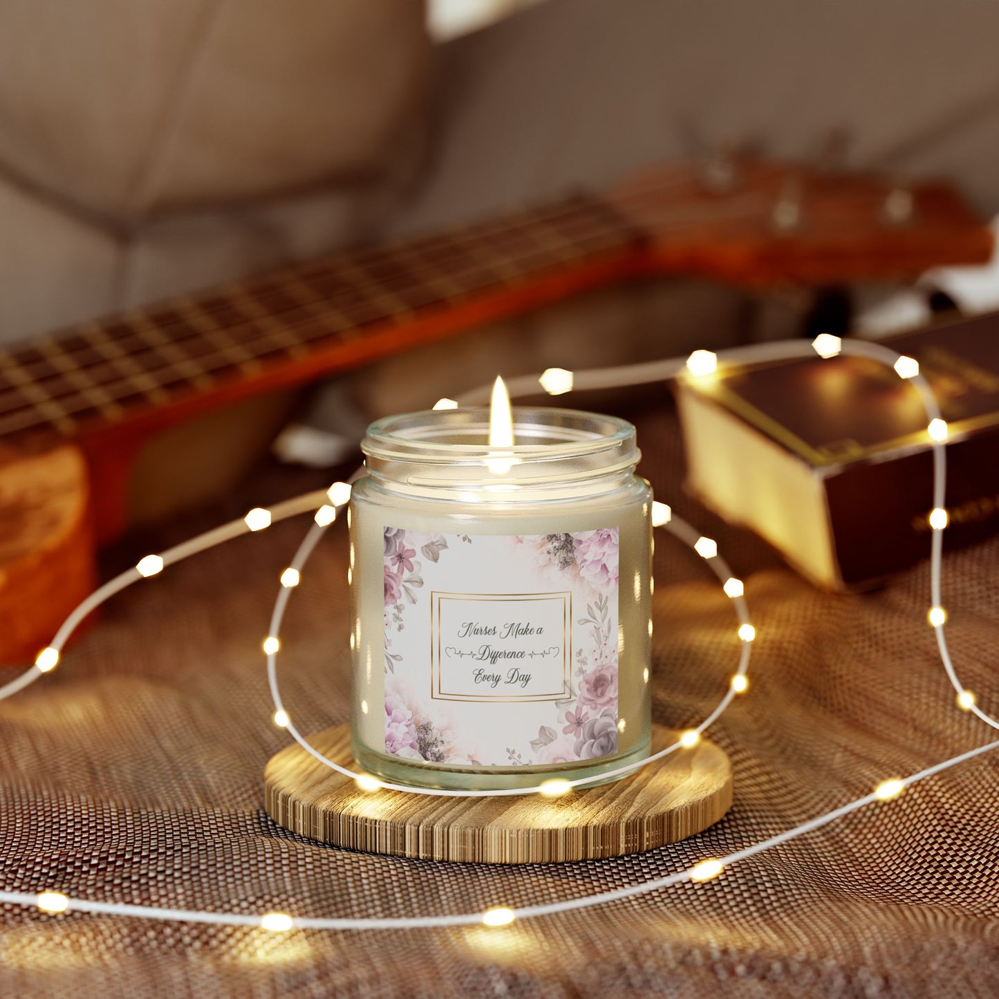 Nurses Make a Difference Scented Coconut Apricot Candles (4oz, 9oz)