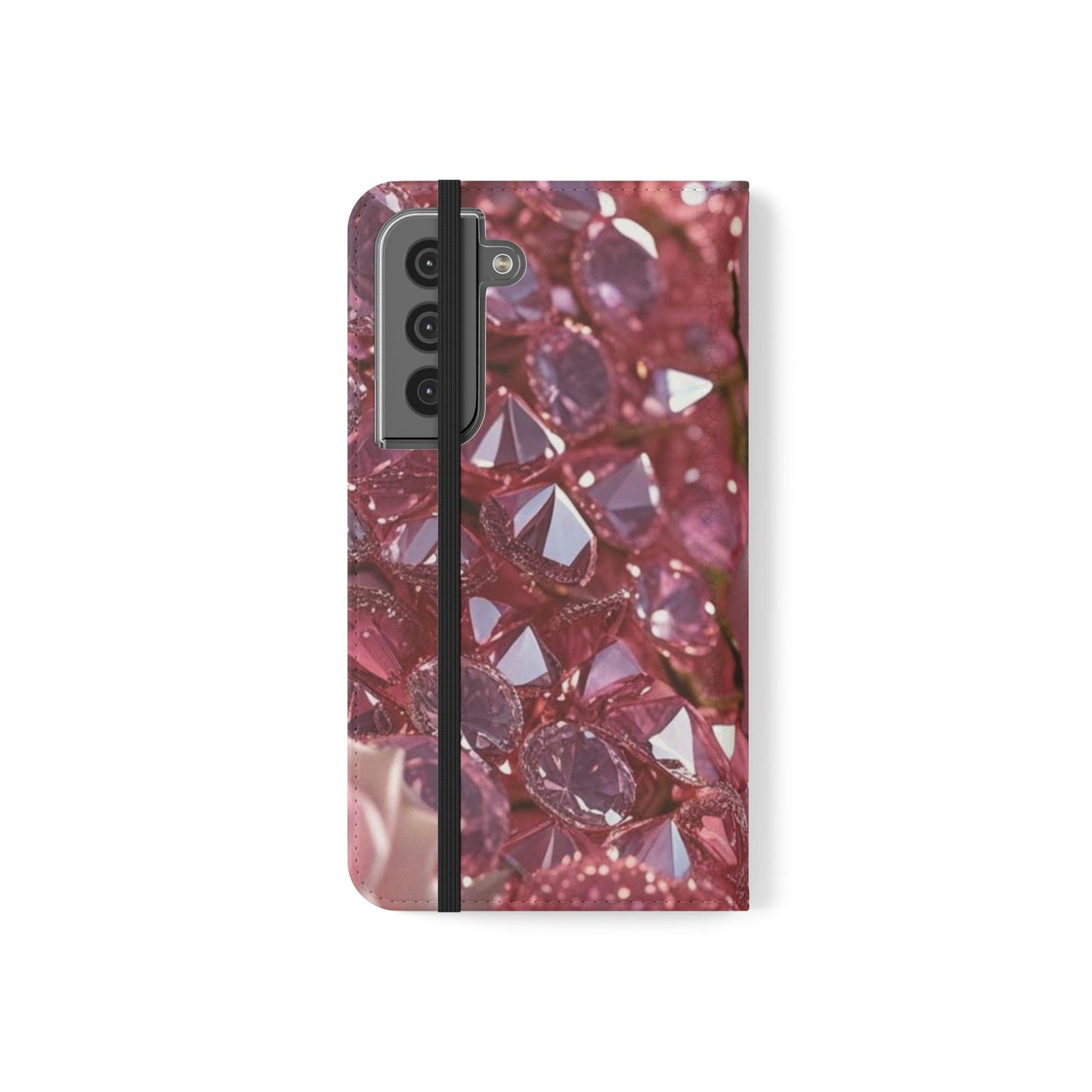 Pink Diamonds & Petals Flip Cases