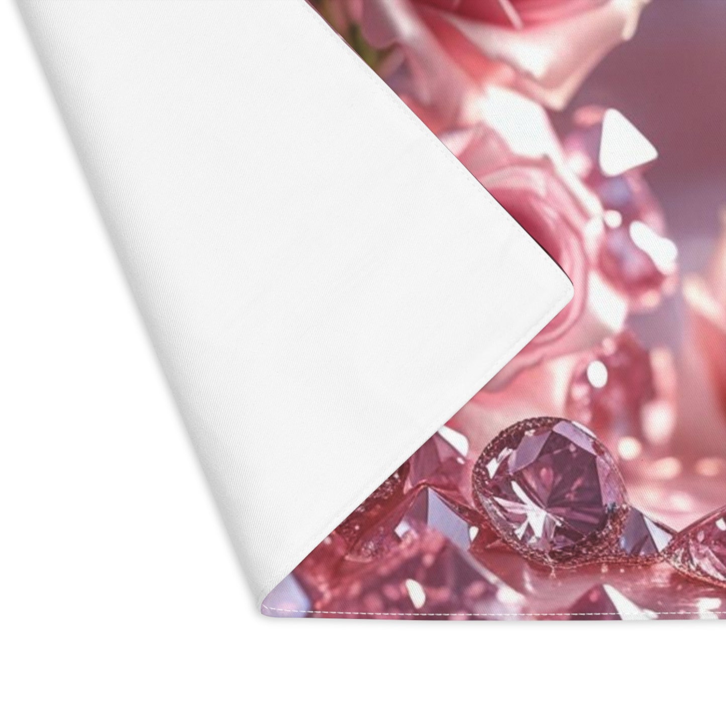 Pink Diamonds & Petals Placemat, 1pc