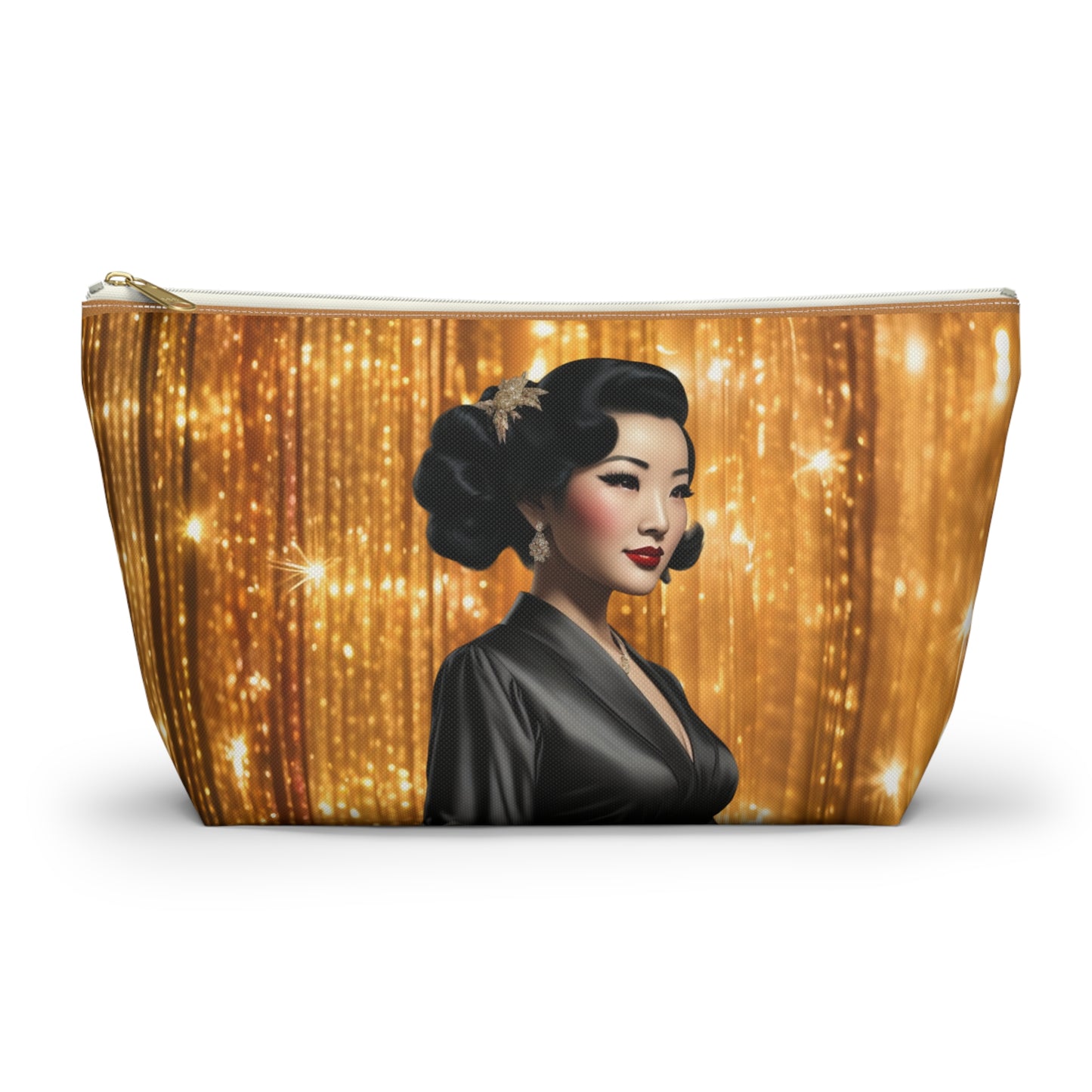 Retro Glam Girl "Keiko" Accessory Pouch w T-bottom
