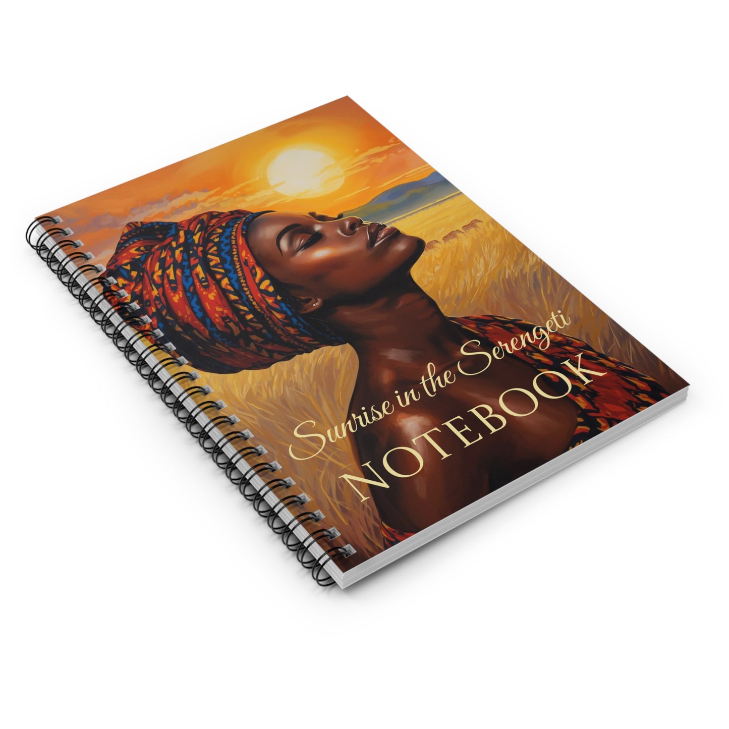 Sunrise in the Serengeti Spiral Notebook - Ruled Line