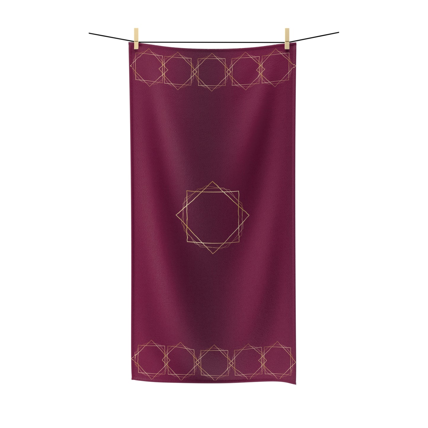 Gilded Elegance (Burgundy) Polycotton Towel