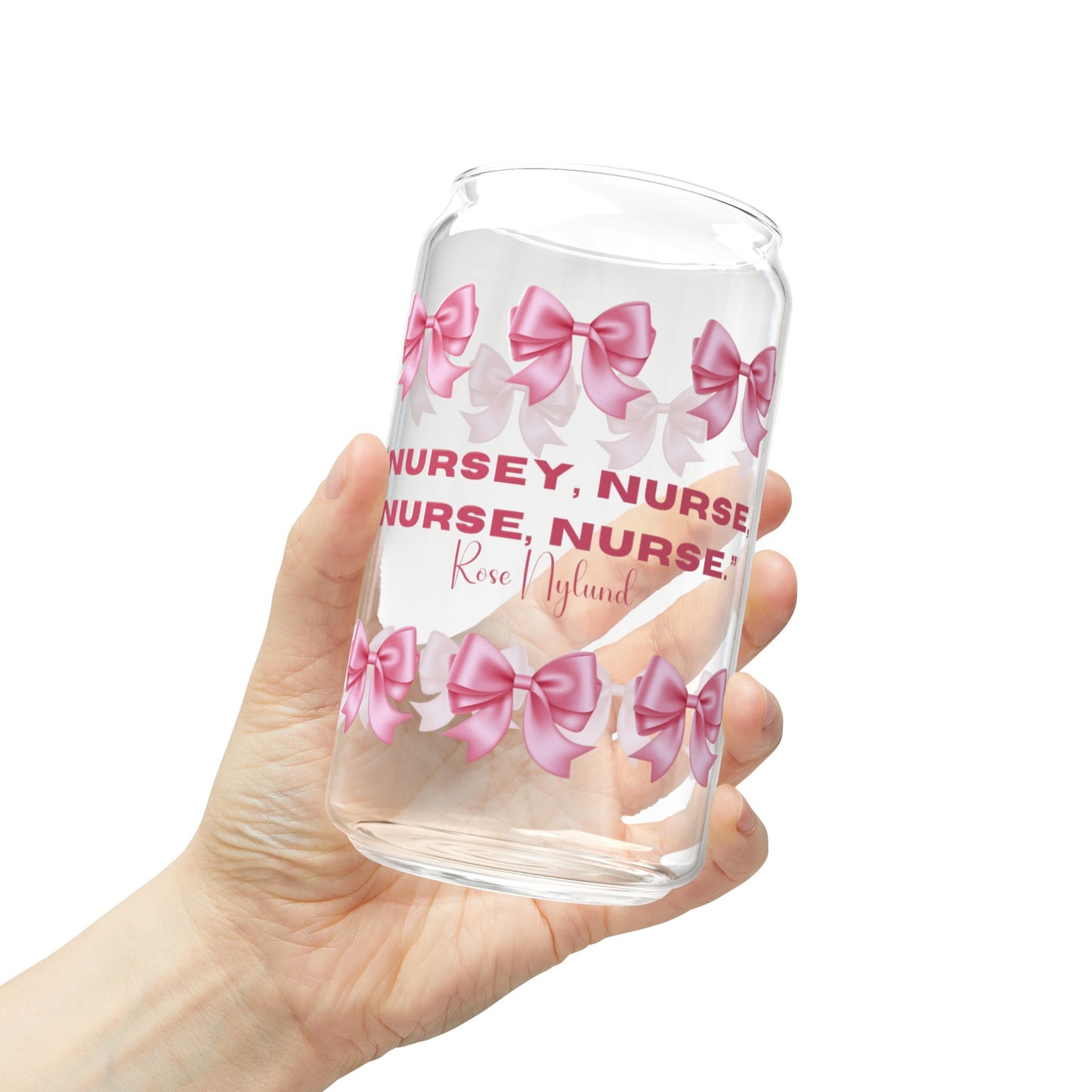 Nursey Nurse Sipper Glass, 16oz