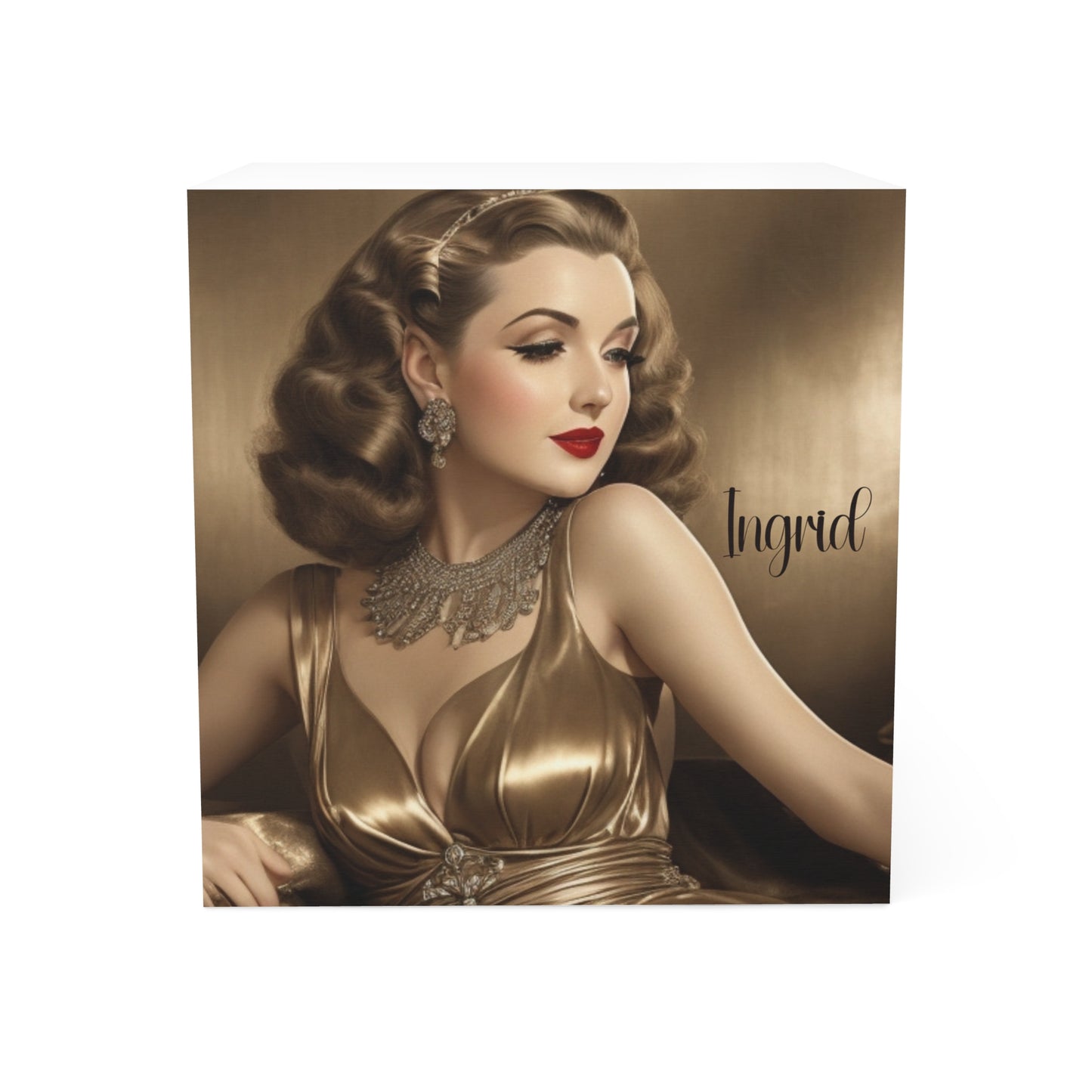 Retro Glam Girls (Ingrid) Note Cube