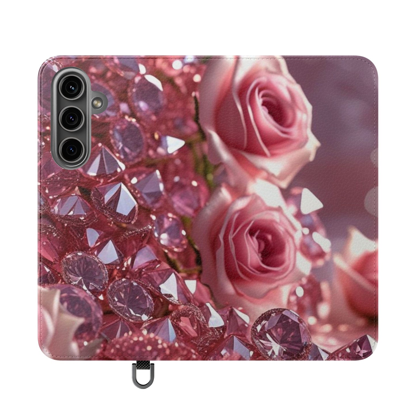 Pink Diamonds & Petals Flip Cases