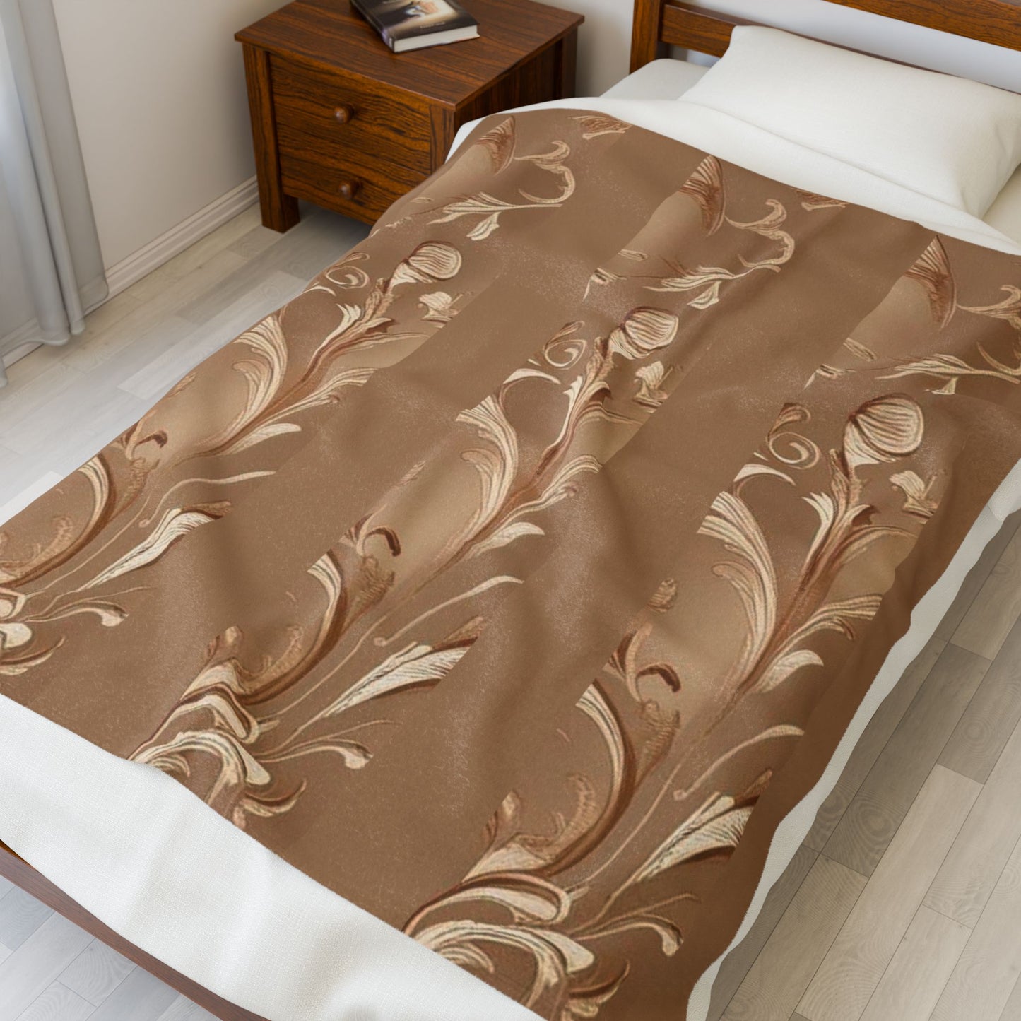 Mocha Bliss Velveteen Plush Blanket