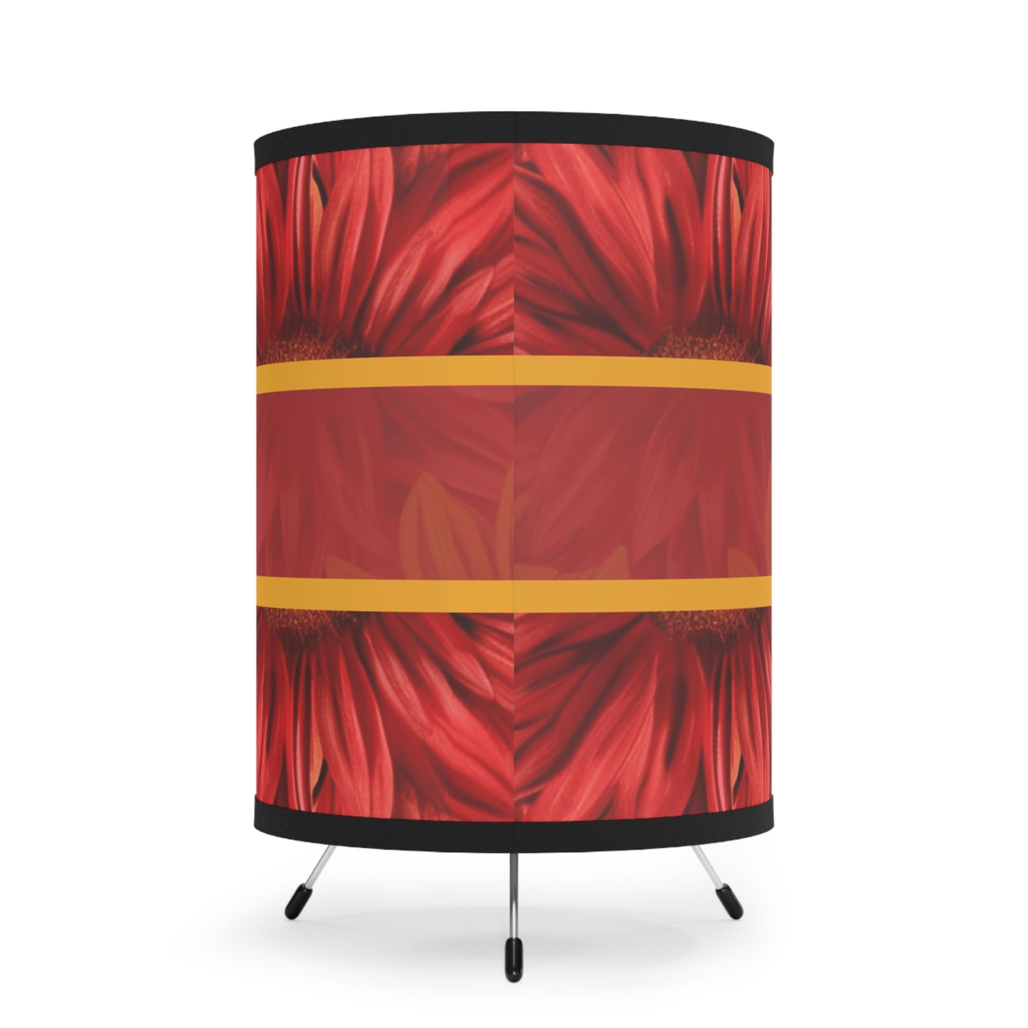 Crimson Gold Tripod Lamp