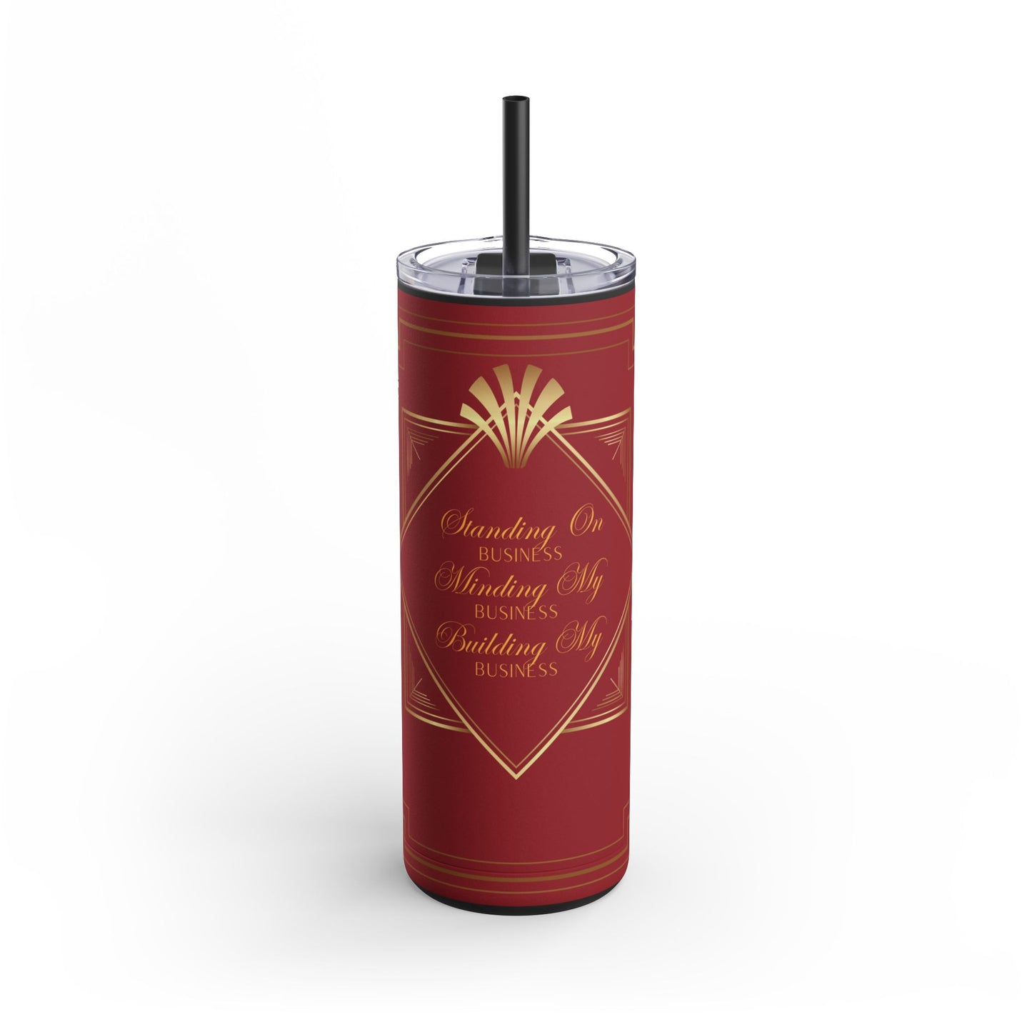 Business 2 (Red) Maars Maker Skinny Matte Tumbler, 20oz