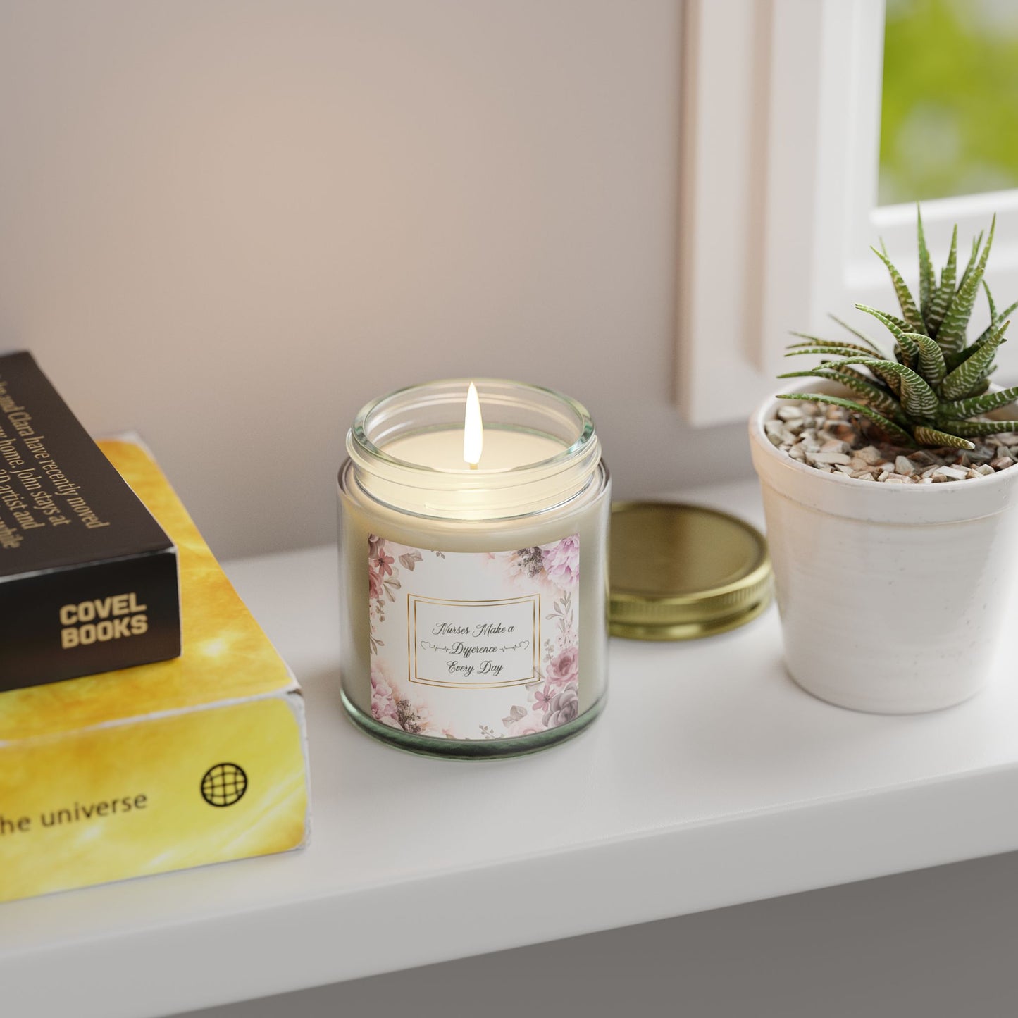 Nurses Make a Difference Scented Coconut Apricot Candles (4oz, 9oz)