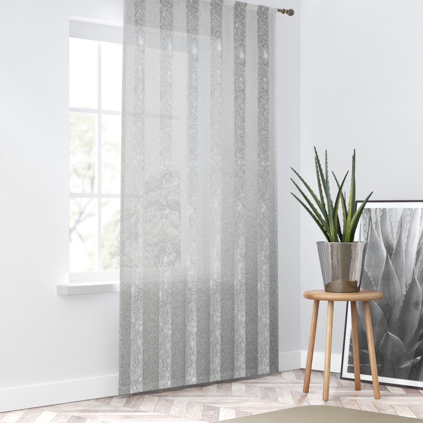 Stardust Gray Sheer Window Curtain
