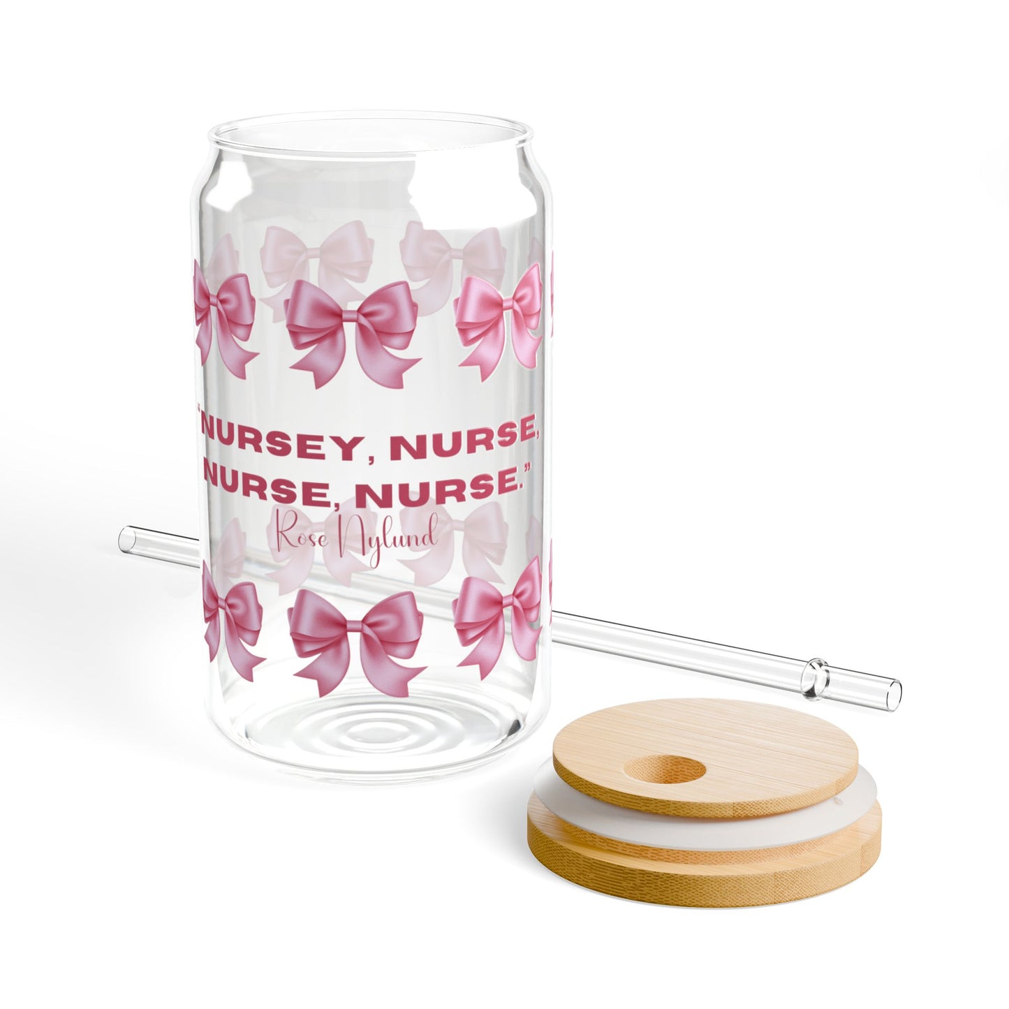 Nursey Nurse Sipper Glass, 16oz