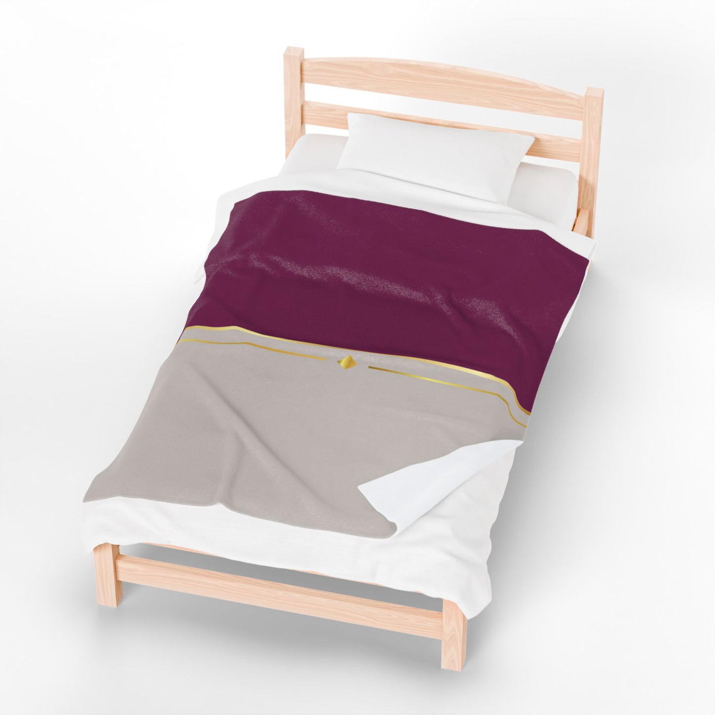Fuchsia and Taupe Haven Velveteen Plush Blanket