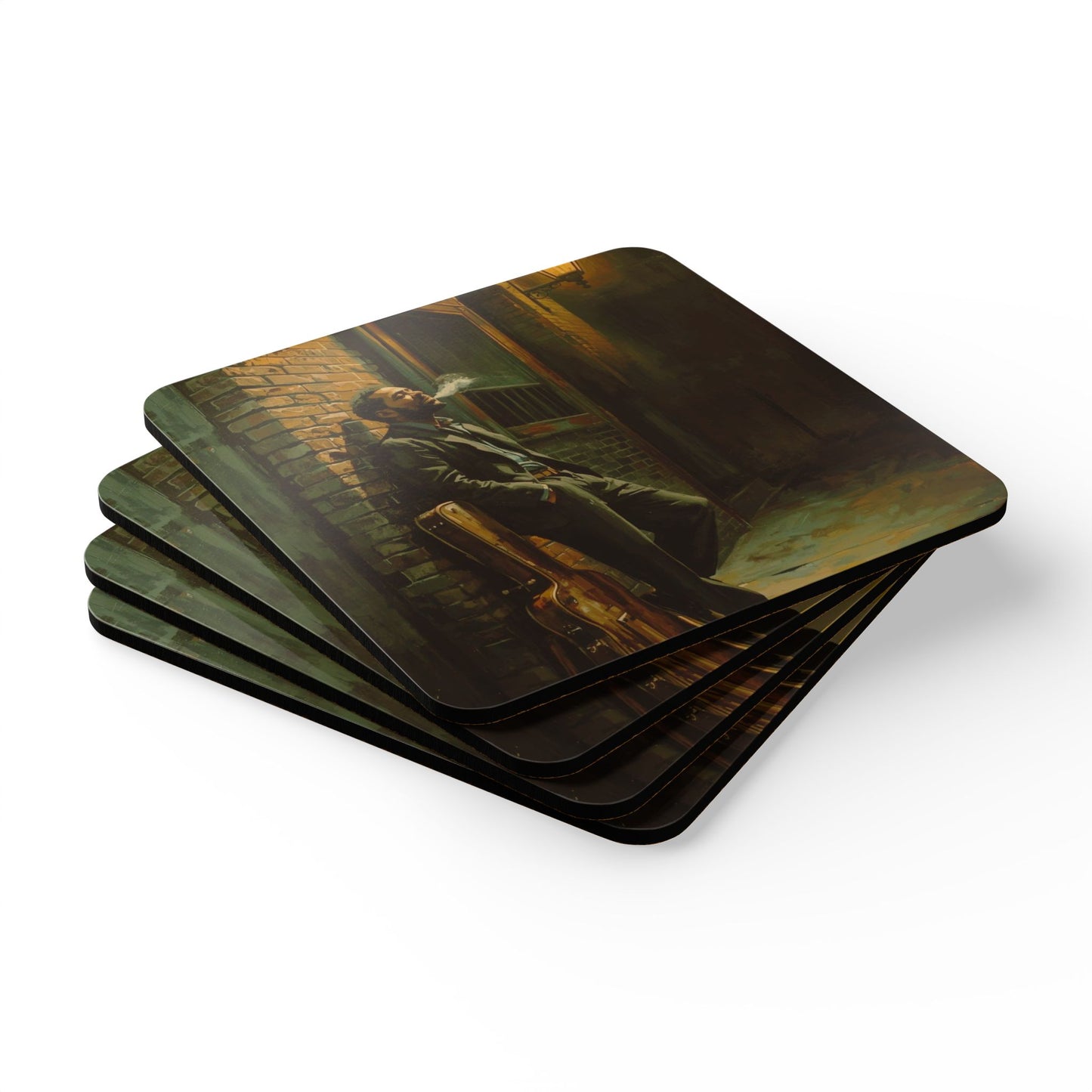 After the Gig Corkwood Coaster Set