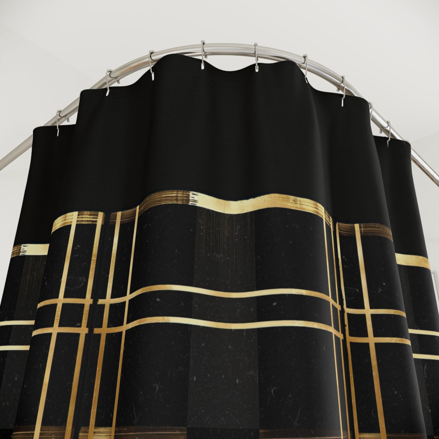 Noir & Gold Glam Shower Curtains