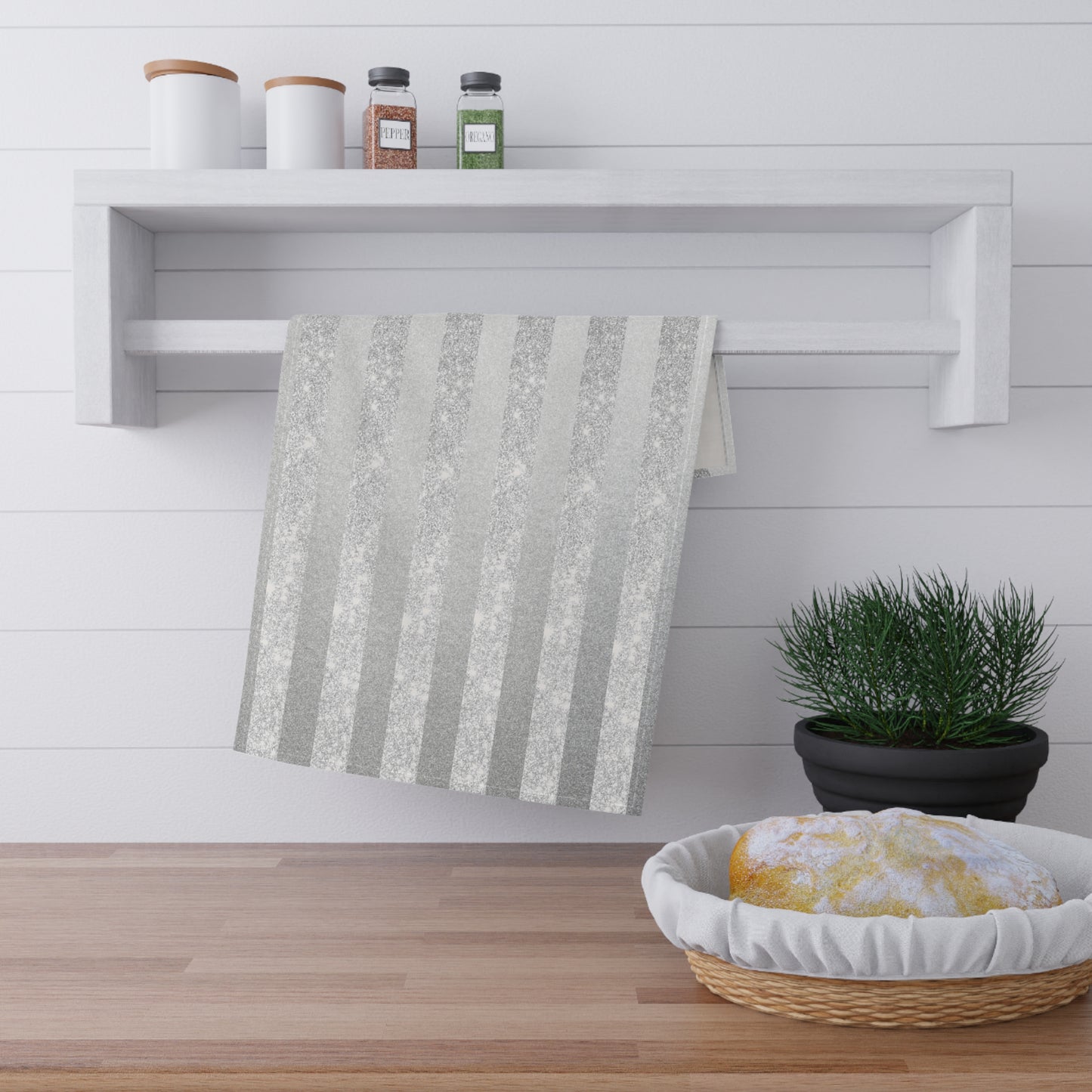 Stardust Gray Tea Towels (cotton, poly)