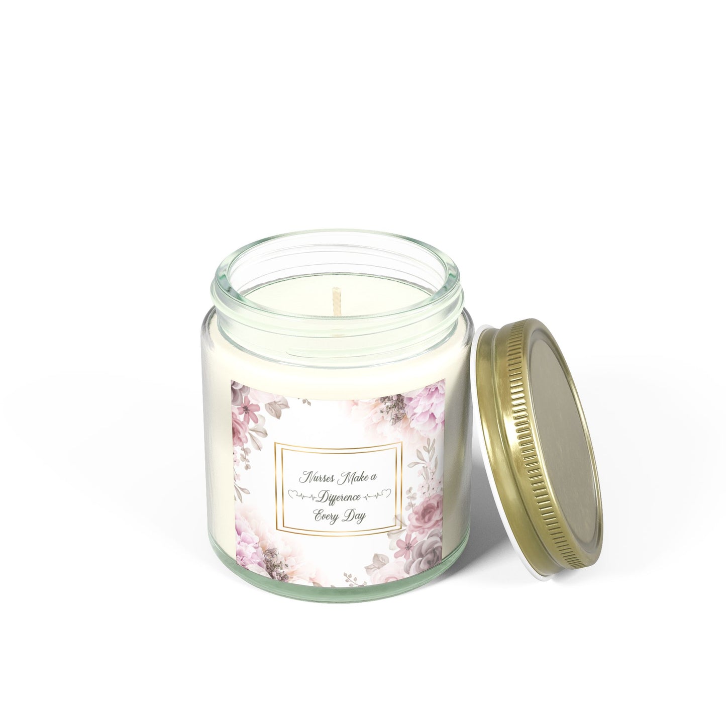 Nurses Make a Difference Scented Coconut Apricot Candles (4oz, 9oz)