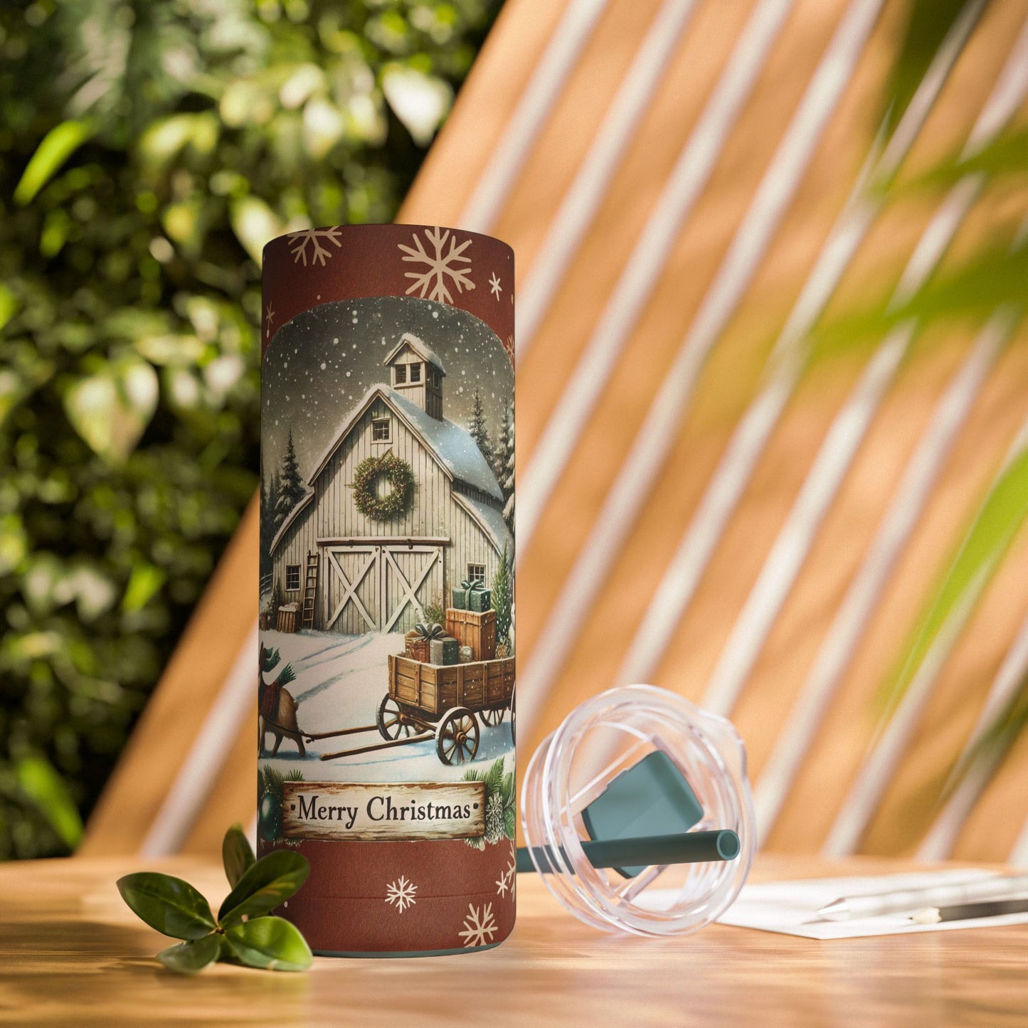 Merry Christmas 2 Maars Maker Skinny Matte Tumbler, 20oz