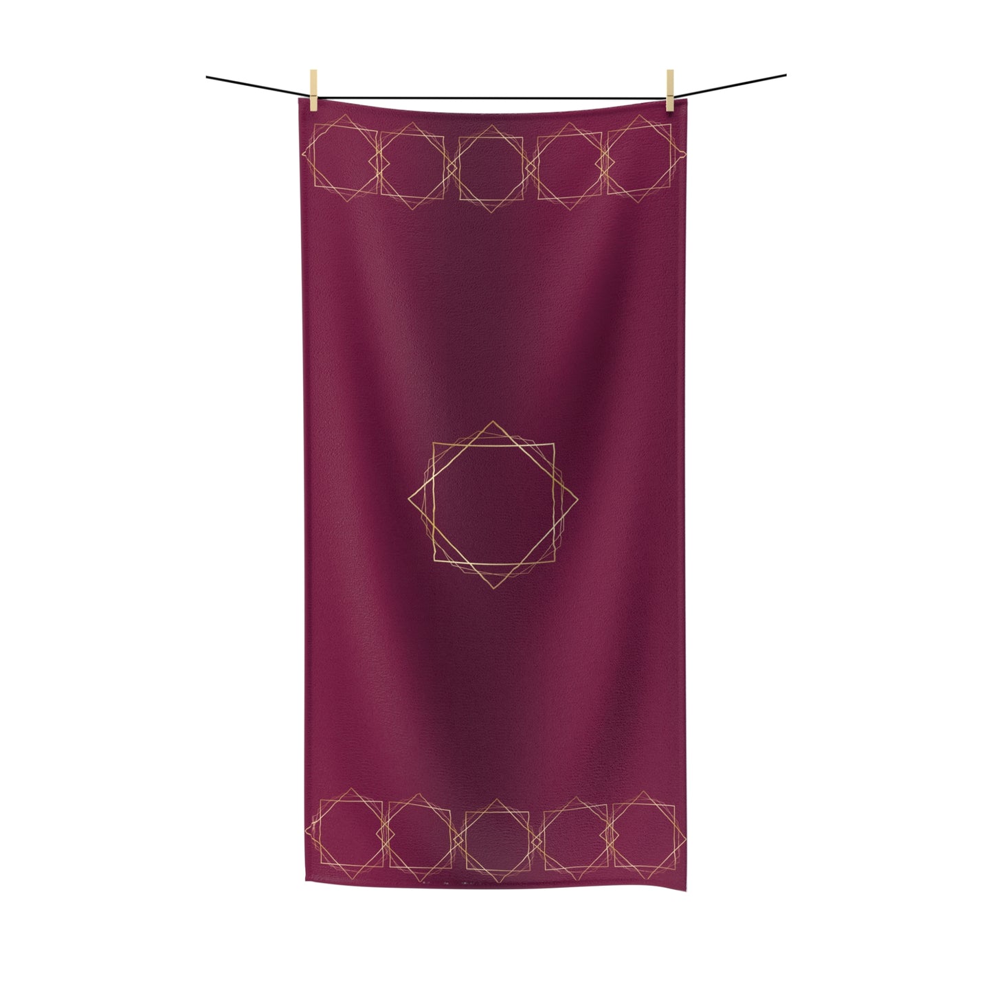 Gilded Elegance (Burgundy) Polycotton Towel