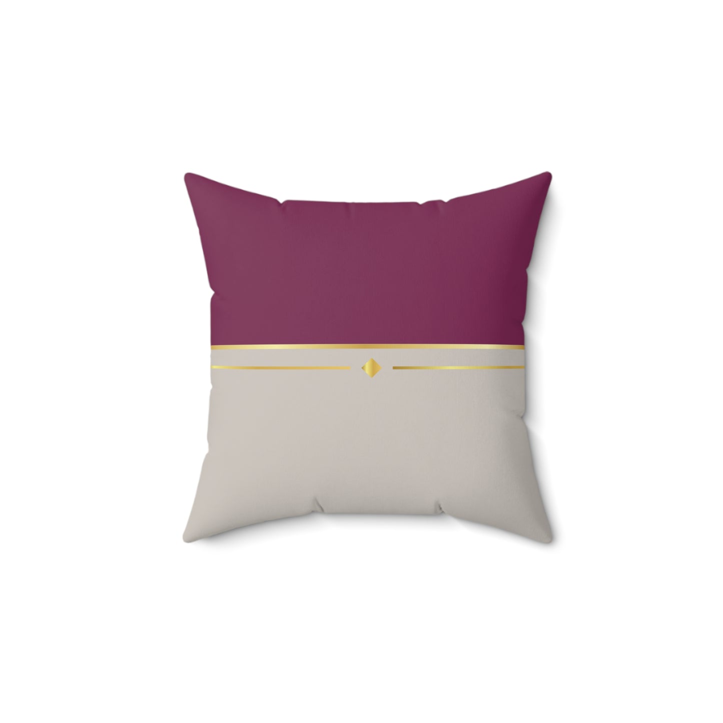 Fuchsia & Taupe Haven Polyester Square Pillow