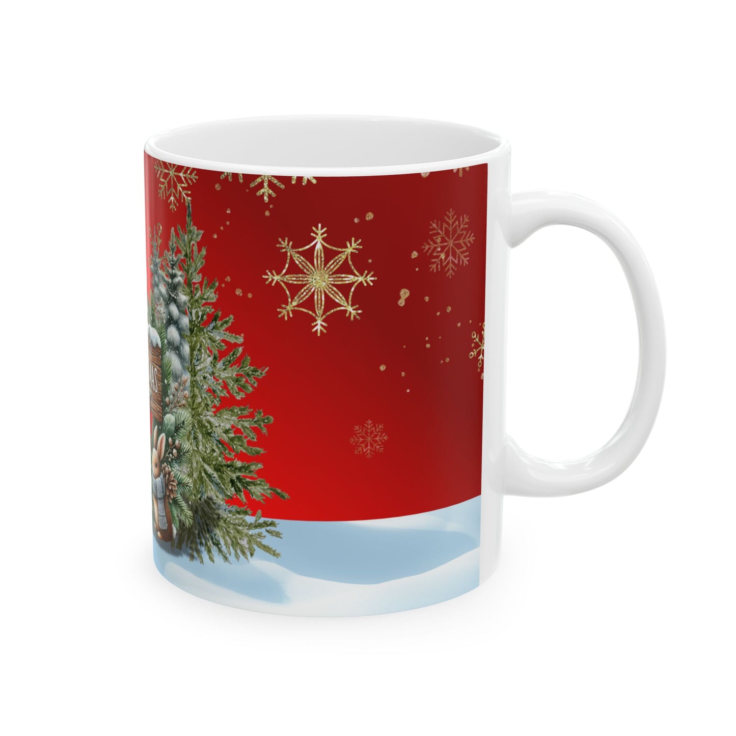 Merry Christmas Ceramic Mug, (11oz, 15oz)