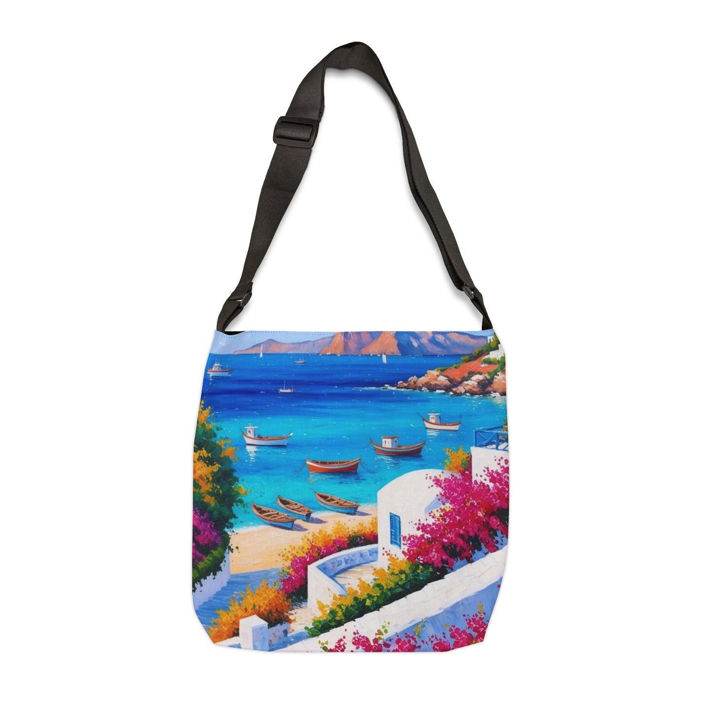 Grecian Seaside Adjustable Tote Bag (AOP)