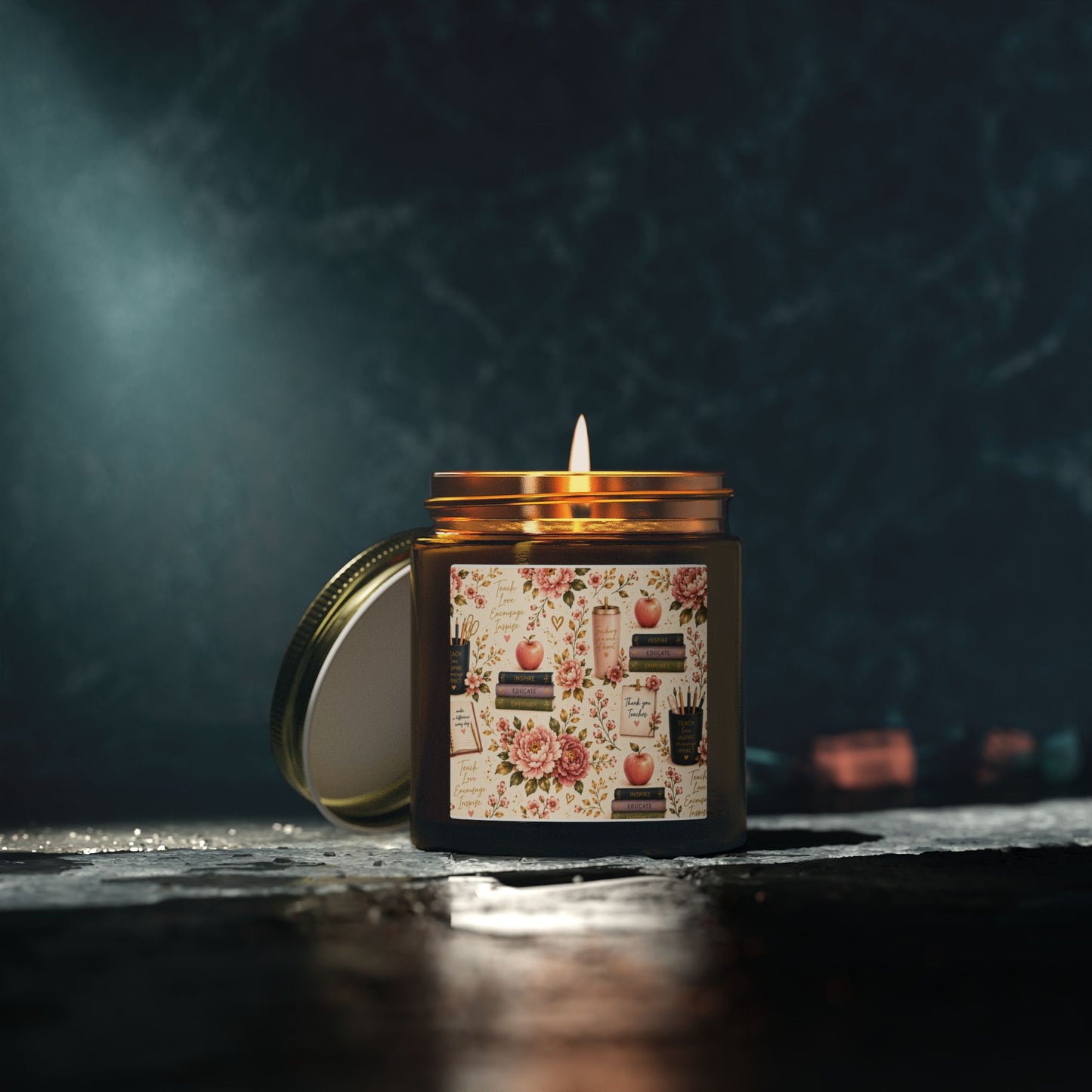Teacher Appreciation Coconut Apricot Wax Candle — (4oz & 9oz)