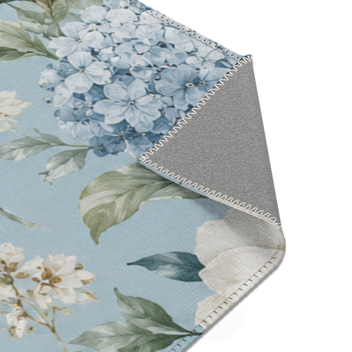 Blue Vintage Hydrangea & Peony Accent Rug